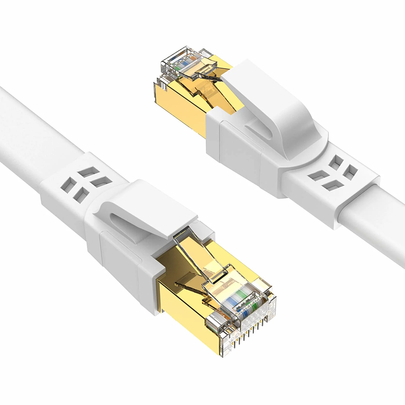 Ercielook kabel Lan 4m Cat8, wysokoprędkościowy kabel sieciowy 40 Gb/s, pozłacane złącze RJ45