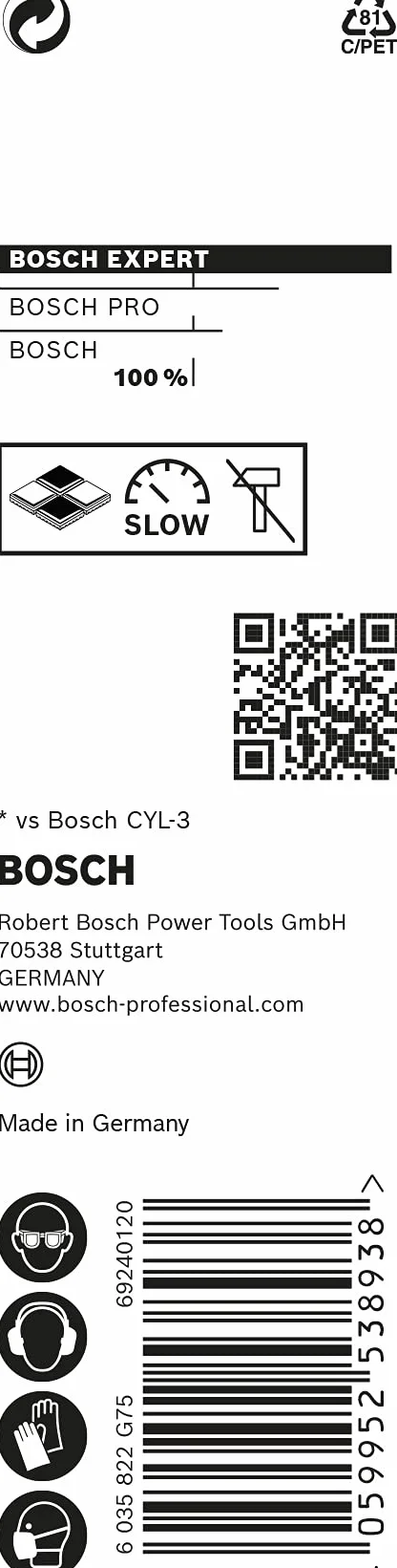 Bosch 1x Wiertło EXPERT CYL-9 Multi Construction (do Beton, Miękkie płytki, Ø 3,00 mm, Professional Akcesoria Wiertarki/wkrętarki udarowe, Wiertarki/Wkrętarki)