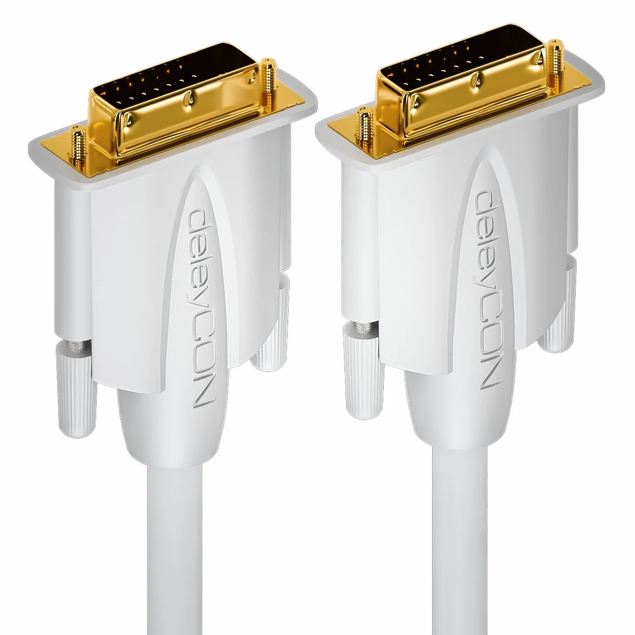 deleyCON 1,5m Kabel DVI Dual Link 24+1 FULL HD 1080p 3D Ready Biały