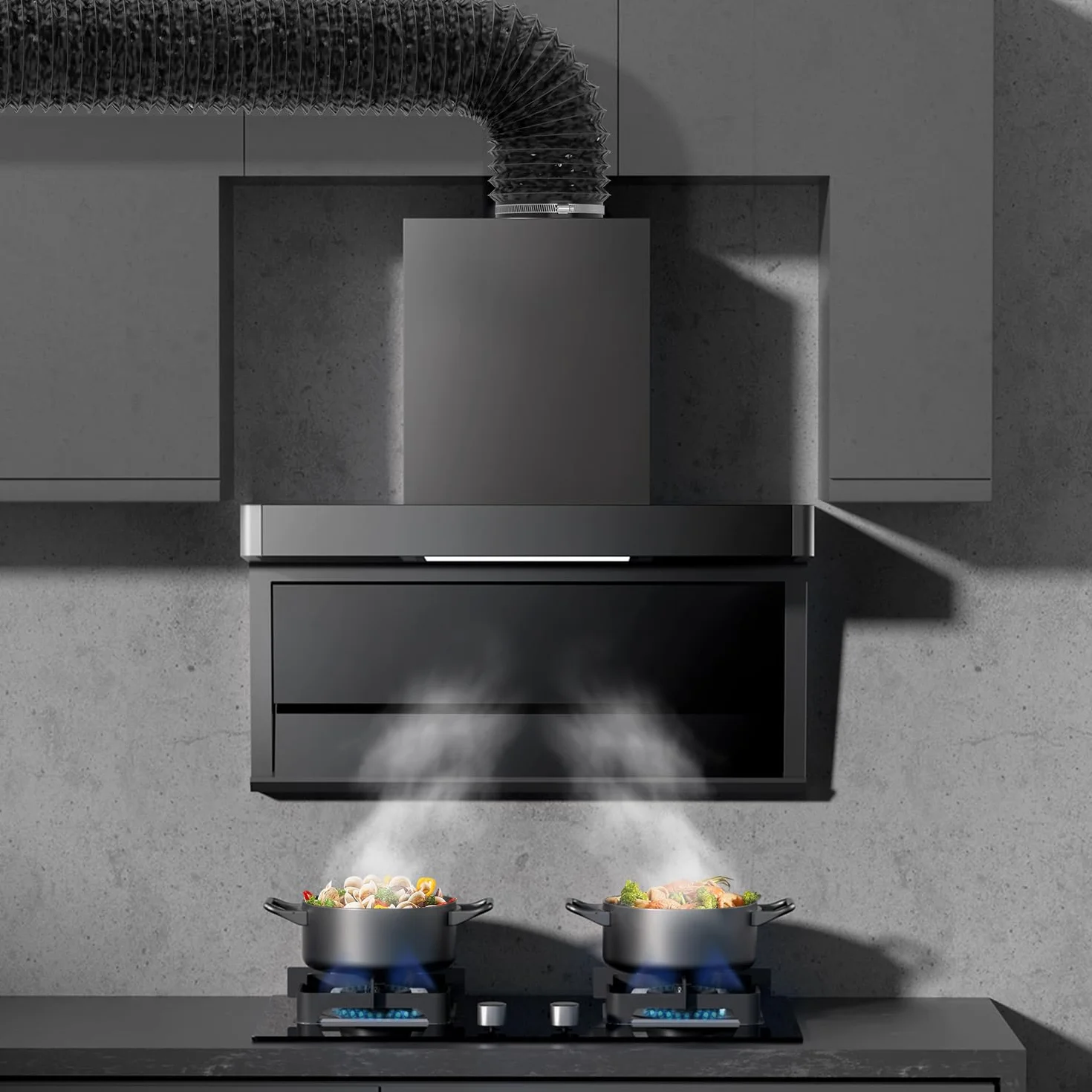 Aygrochy Aluminiowy kanał wentylacyjny PCW z 2 zaciskami, elastyczny wąż kanału powietrznego 100 mm do uniwersalnej suszarki bębnowej, okapu kuchennego, wentylatora wyciągowego (100 mm x 3 m)