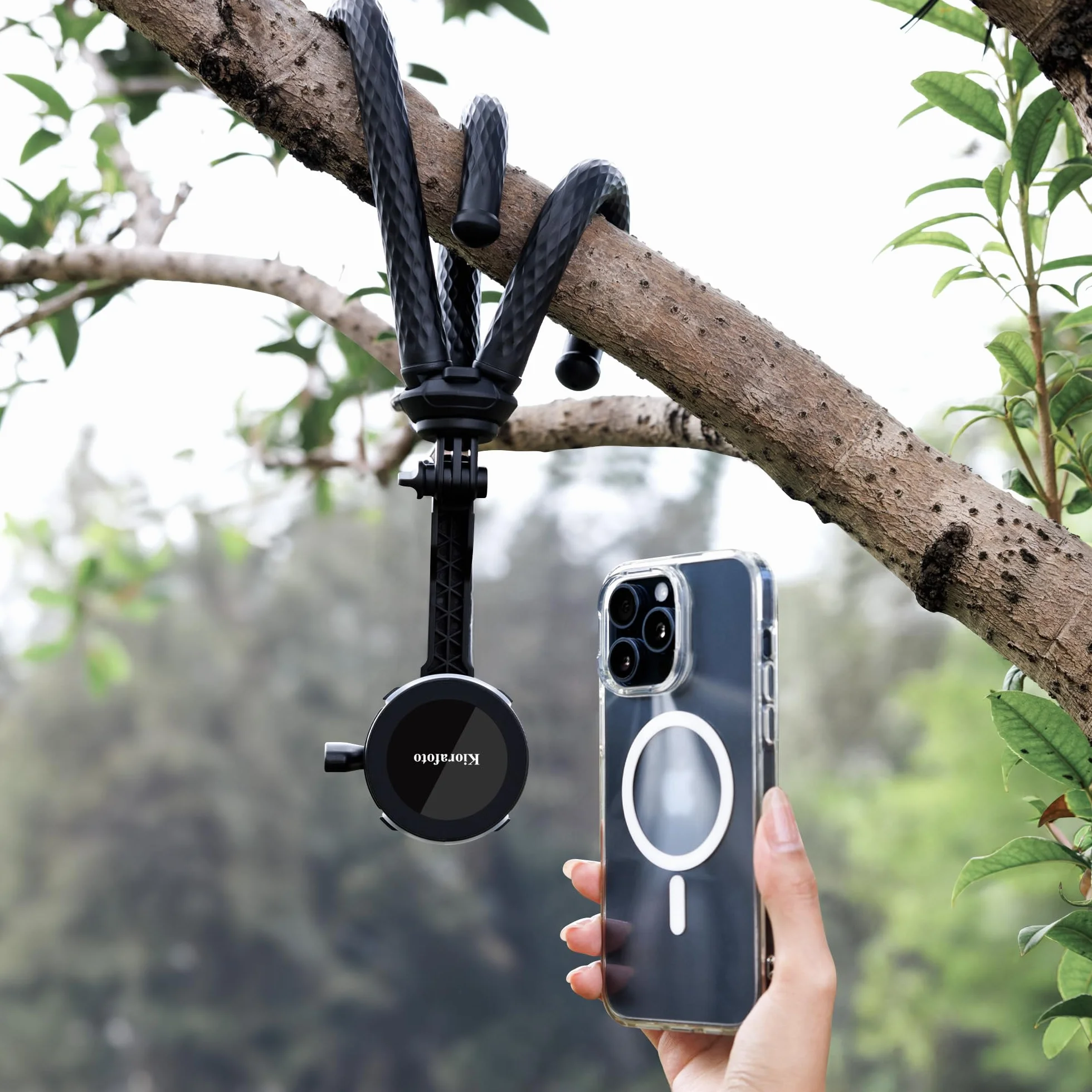 Elastyczny statyw magnetyczny do telefonu, regulowany kąt i wysokość, stojak Magsafe Android GoPro