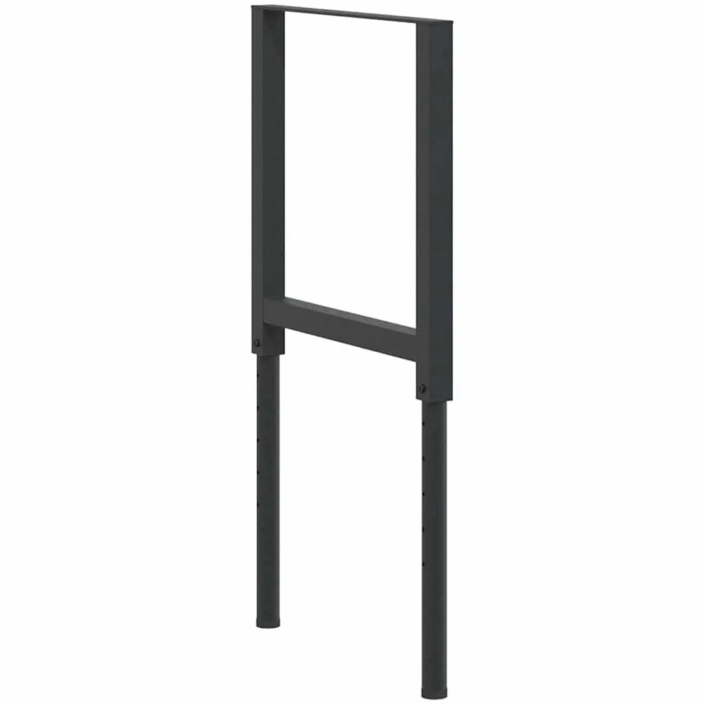 Regulowany stelaż stołu warsztatowego, 2 sztuki, metalowy, czarny, 55 x (69-95,5) cm, z regulacją wysokości, do warsztatu, garażu, dla majsterkowiczów, rzemieślników, budownictwa mebli