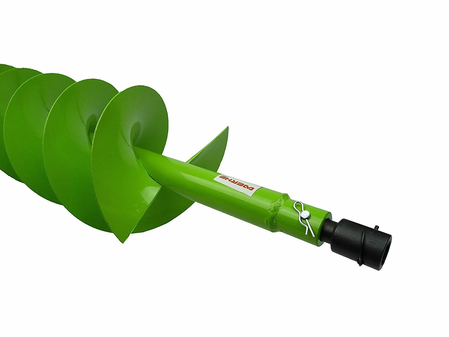 WERHE świder ziemny Ø 60 mm, podwójna spirala | adapter ze szybkiego zamknięcia, wytrzymały grot stalowy, wysoka stabilność, długa żywotność, do lekkich do gleb średnich
