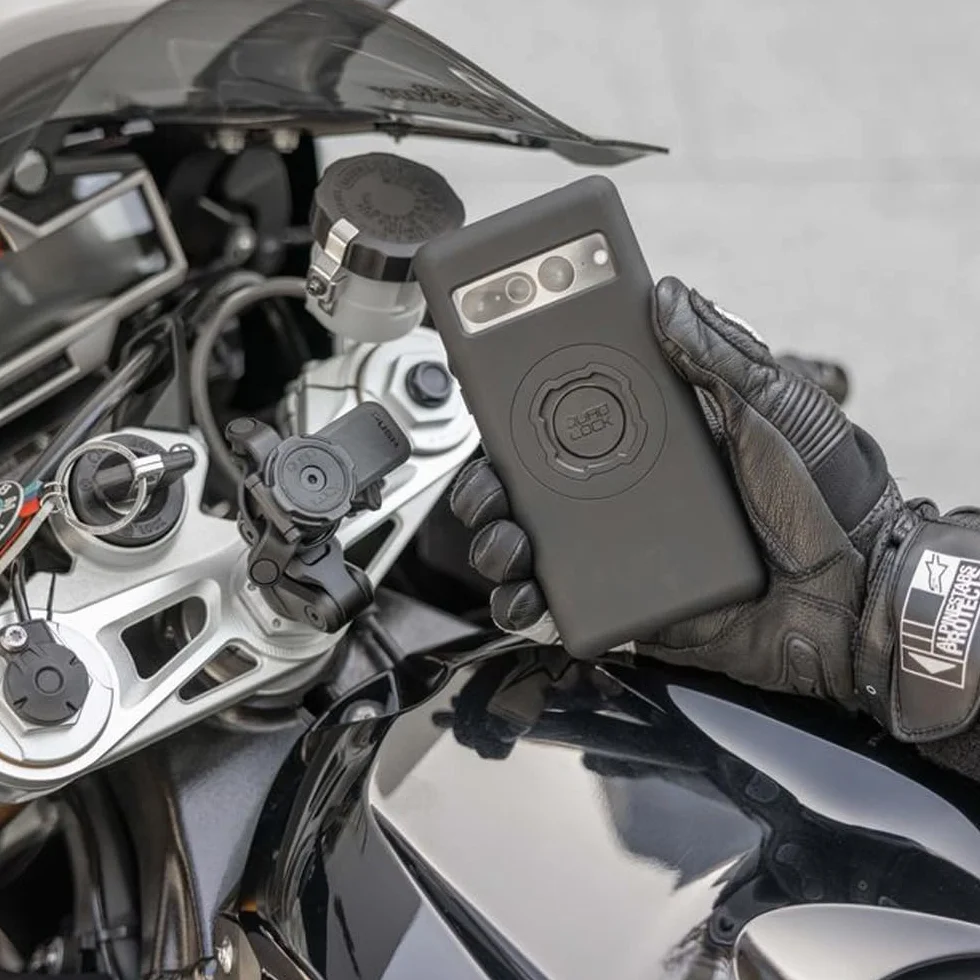 Quad Lock Uchwyt Telefonu PRO Zestaw z Amortyzatorem Drgań iPhone 15 Pro Max MAG Etui