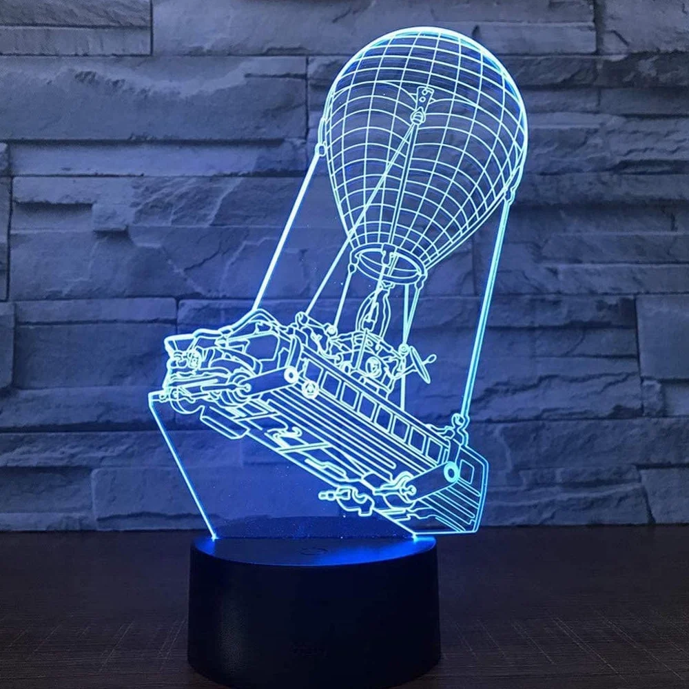 3D kolorowa lampka nocna USB, sypialnia kreatywna lampka nocna w akademiku
