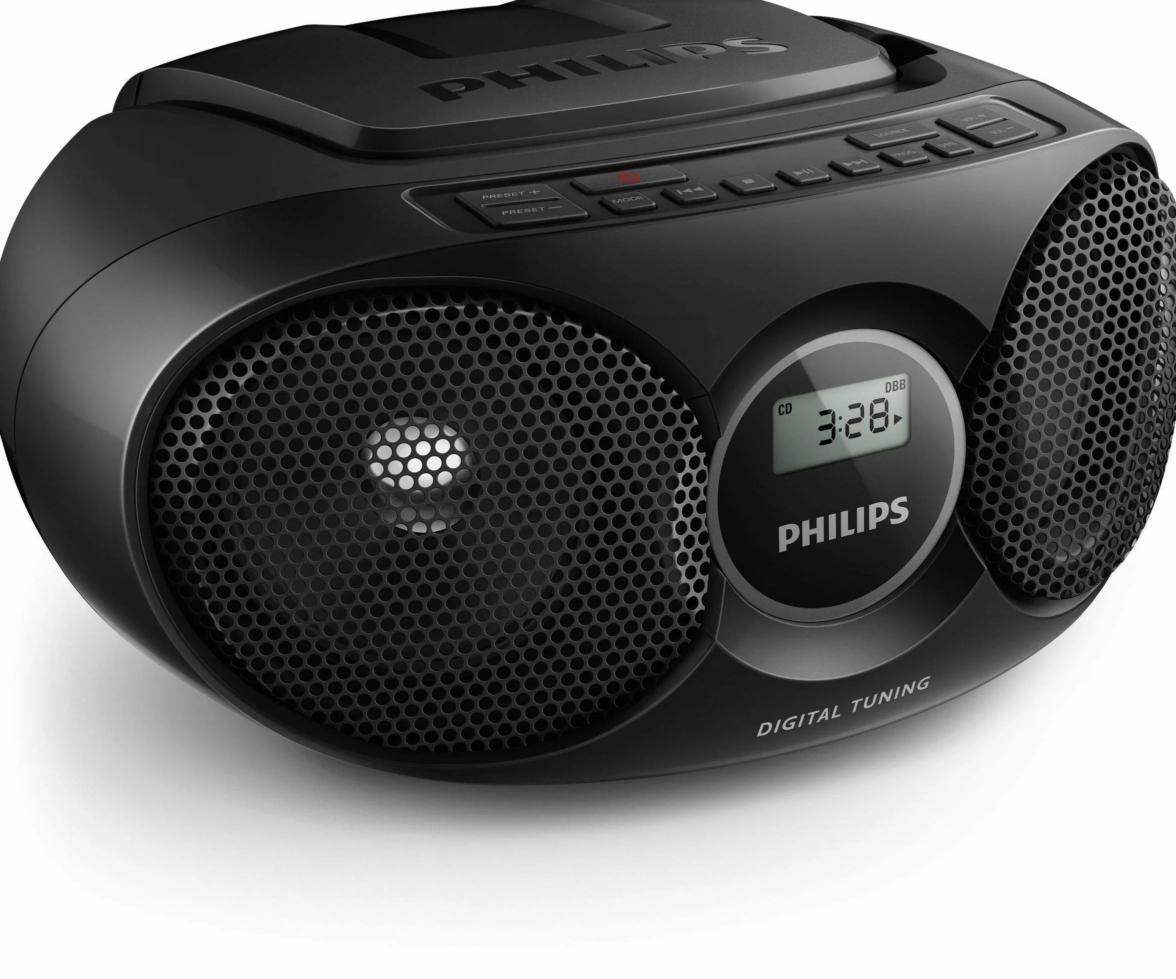 Philips AZ215B CD urządzenie dźwiękowe (Digital UKW, wejście audio, 3 W, łatwy w obsłudze), kolor czarny