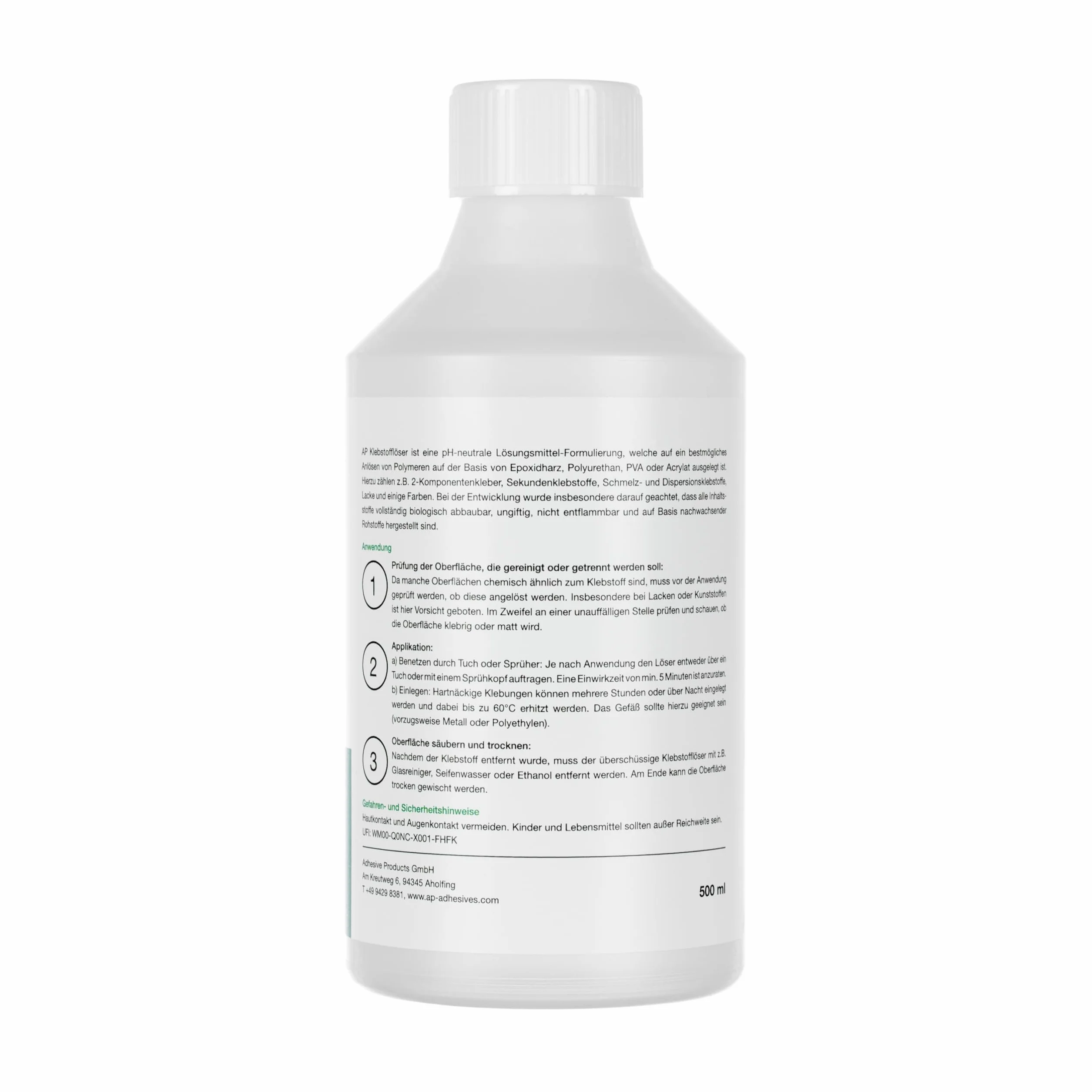 AP Rozpuszczacz kleju, butelka z rozpylaczem 500 ml, 100% zrównoważony środek do usuwania kleju lub rozpuszczalnik do etykiet