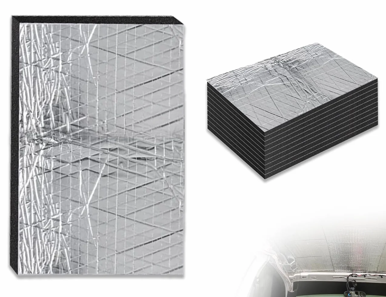 Maty aluminiowo-butylowe wygłuszające samoprzylepne zestaw 10 sztuk