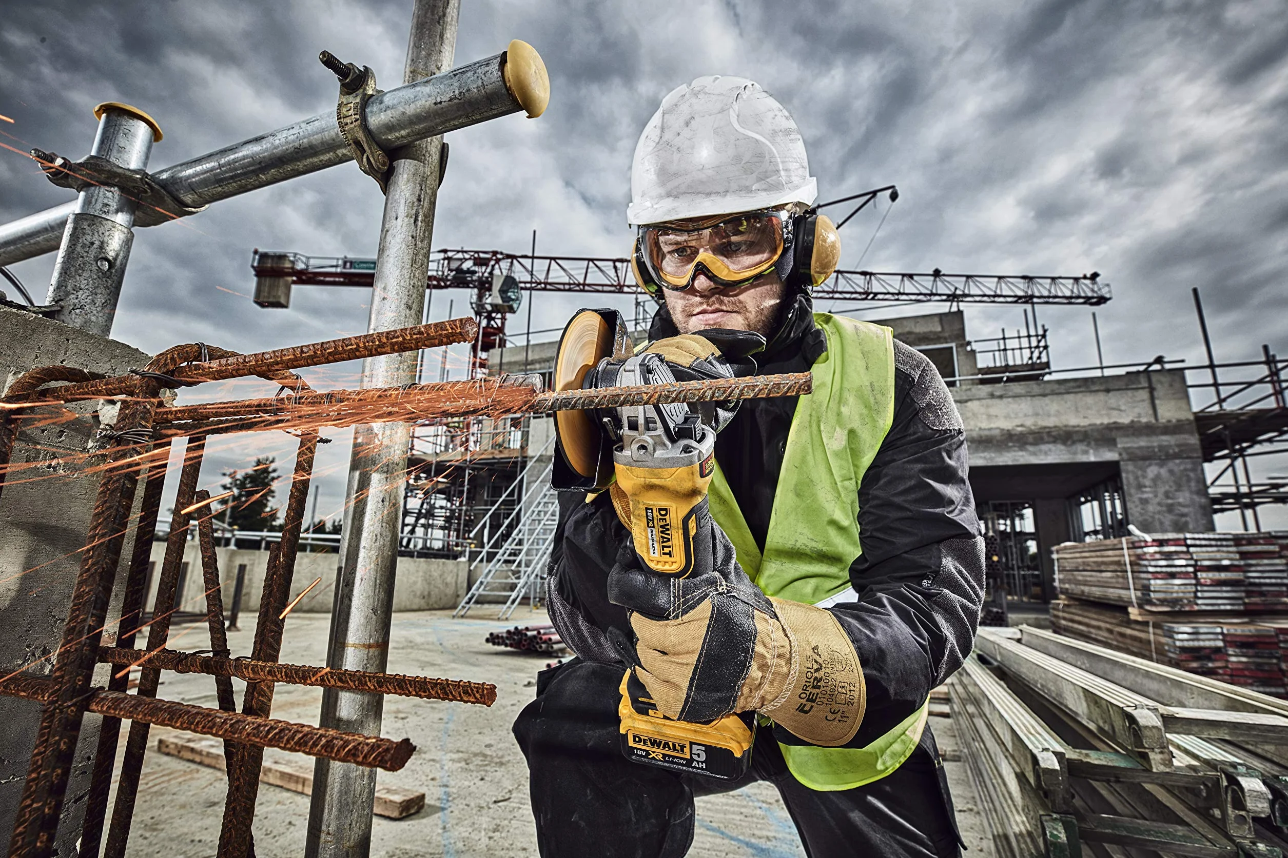 Dewalt XR Akumulatorowa Szlifierka Kątowa 125 mm Czarny/Żółty