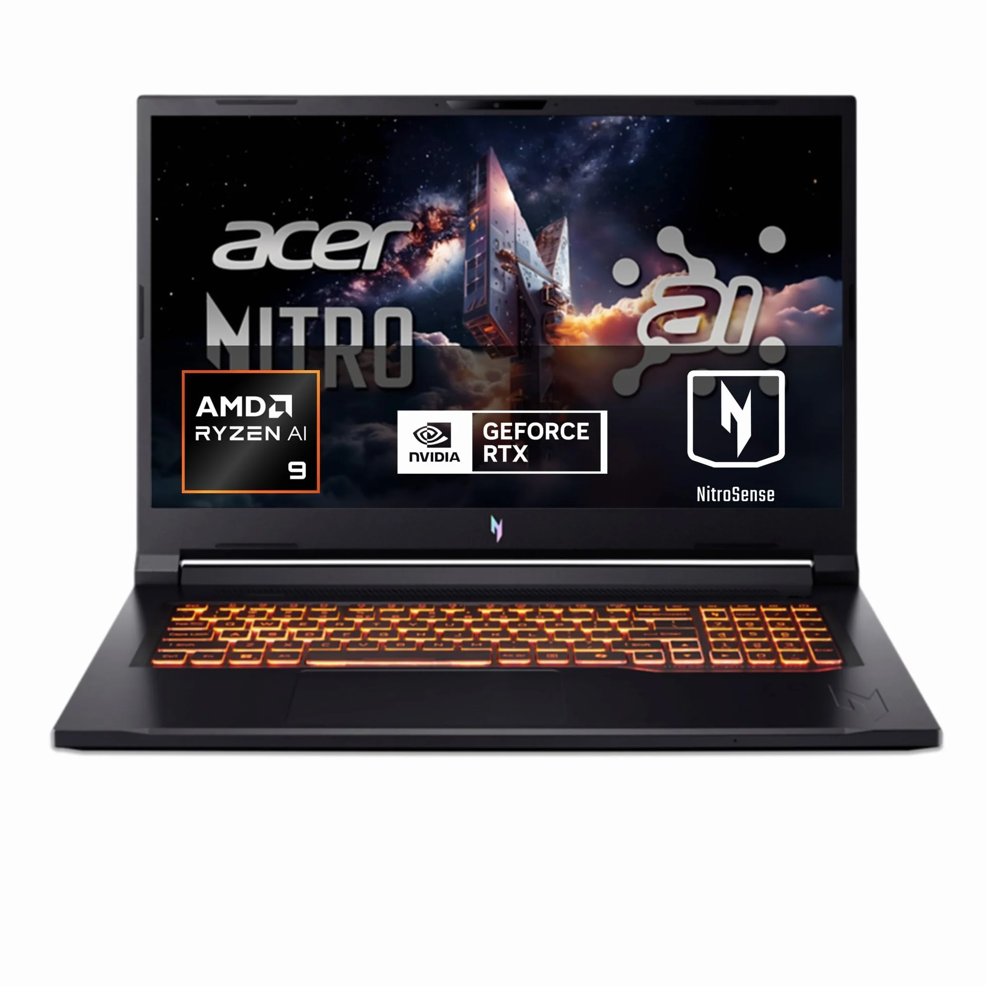 acer Nitro V 17 AI ANV17-61 Laptop Gaming 17.3" Full HD IPS AMD Ryzen AI 9 365 32 GB RAM 1024 GB SSD GeForce RTX 5070 Czarny