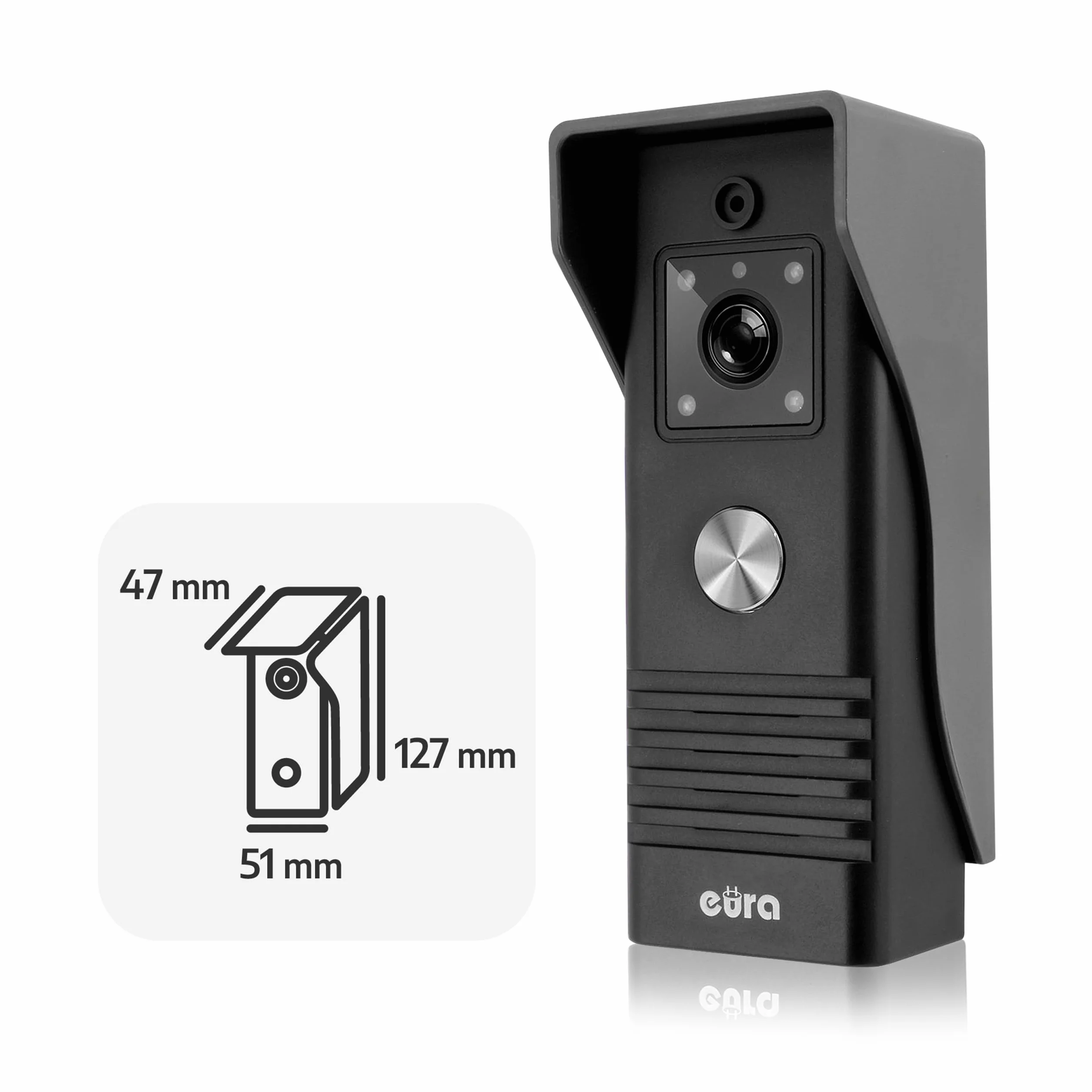Eura VDP-45A3 Alpha wideodomofon, biały, 7-calowy kolorowy monitor, 4 przewody