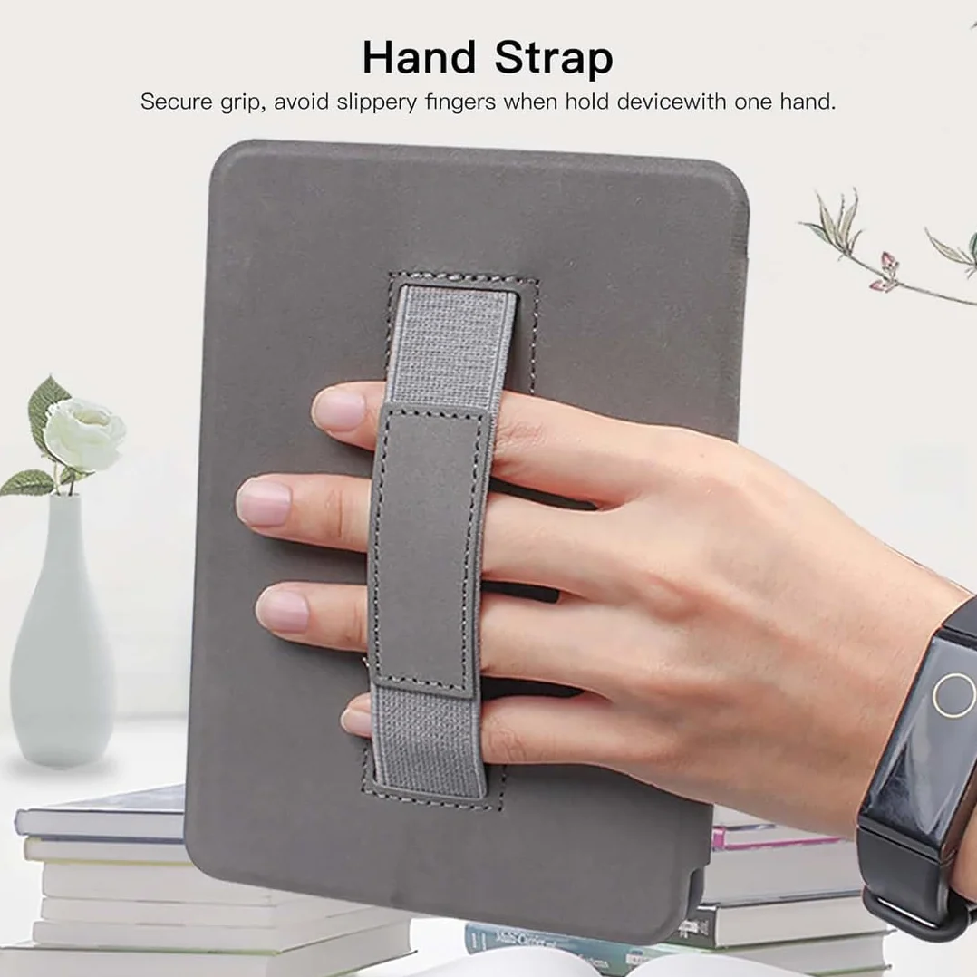 Etui do Kindle Paperwhite 12. generacji 2024 i Colorsoft Signature Edition Auto Sleep Wake z paskiem na rękę (czarny)