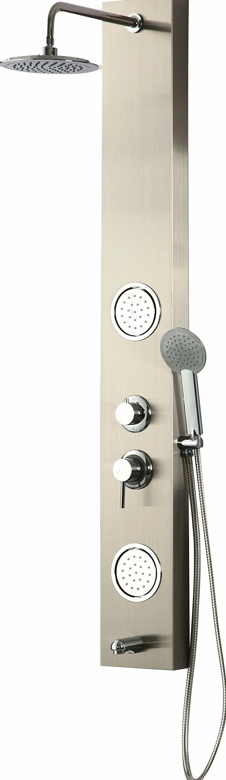 DP panel prysznicowy do wanny z dyszami, model Lanzarote Chrome