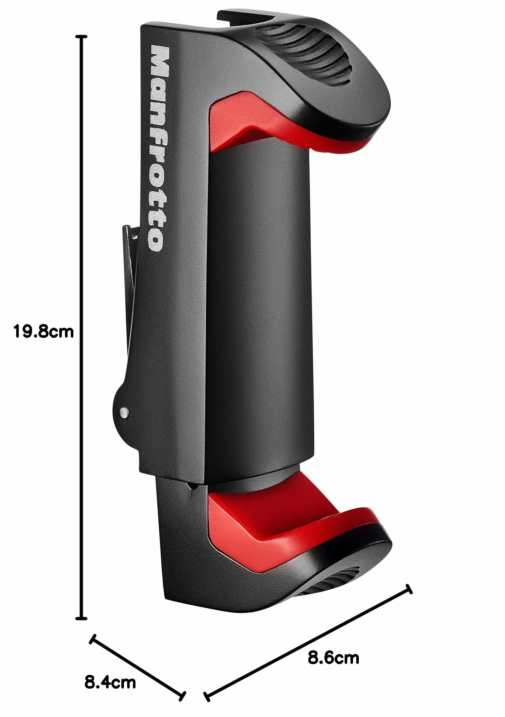 Manfrotto Uniwersalny zacisk do smartfona, wersja Pro (MCPIXI), do miniaturowego statywu do aparatu, statywu stołowego, kompaktowego statywu, do vlogów, czarny