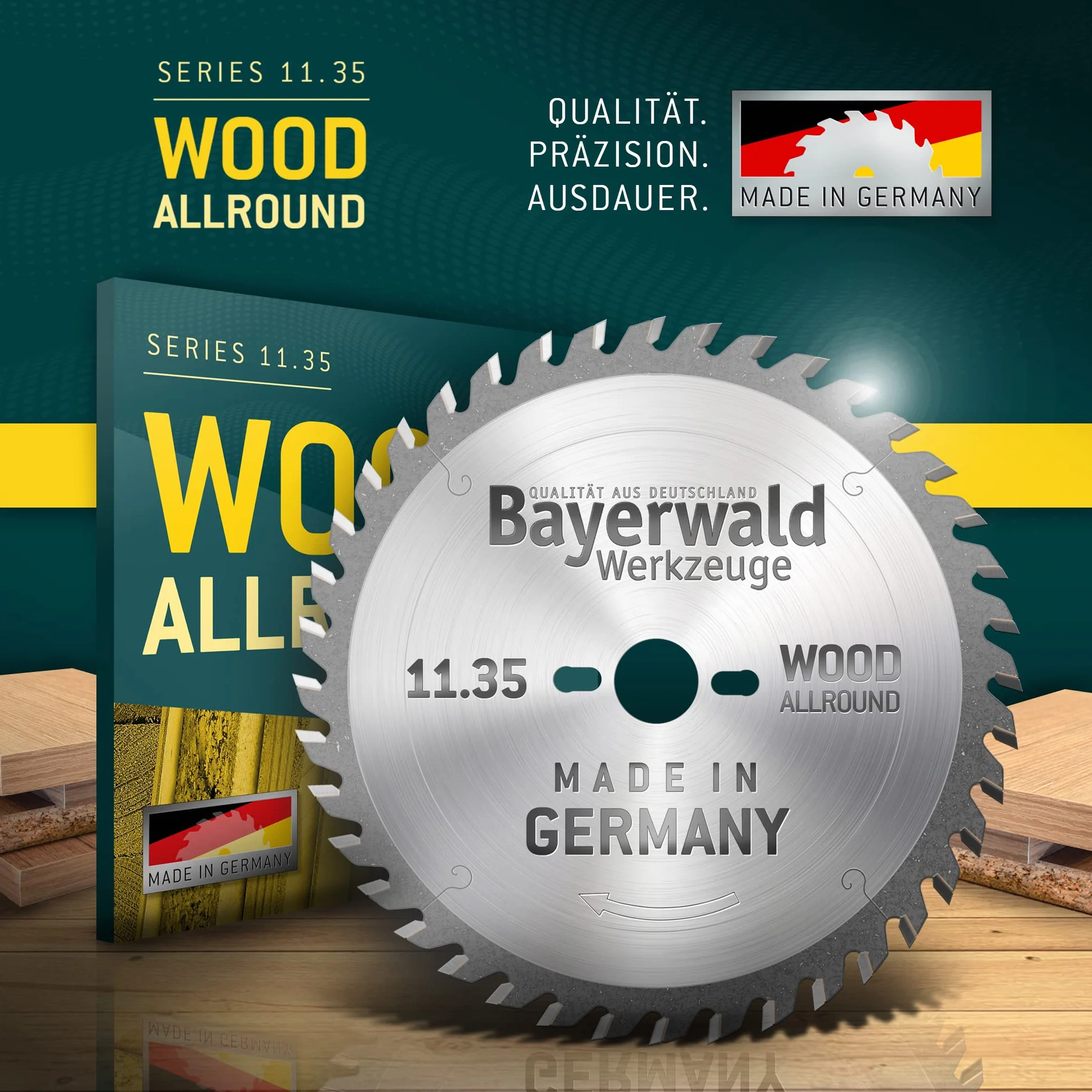 Bayerwald - HM ręczna tarcza do piły tarczowej do drewna - Ø 225 mm x 2,6 mm x 30 mm | zęby wymienne (48 zębów/bardzo drobne) | otwory dodatkowe: CS 70