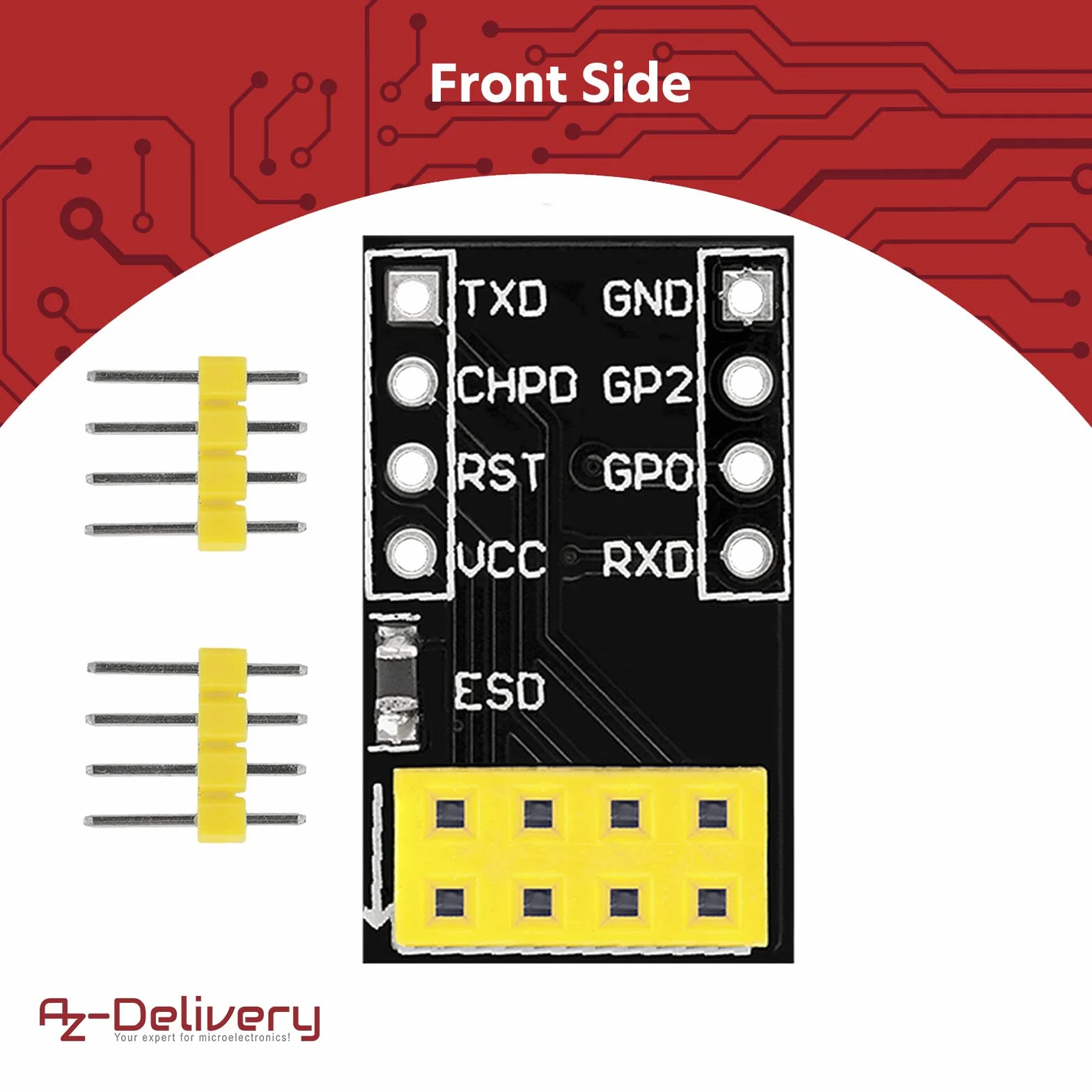 AZDelivery Breadboard Adapter dla ESP-01 ESP8266 01 Serial Wireless Wifi Module