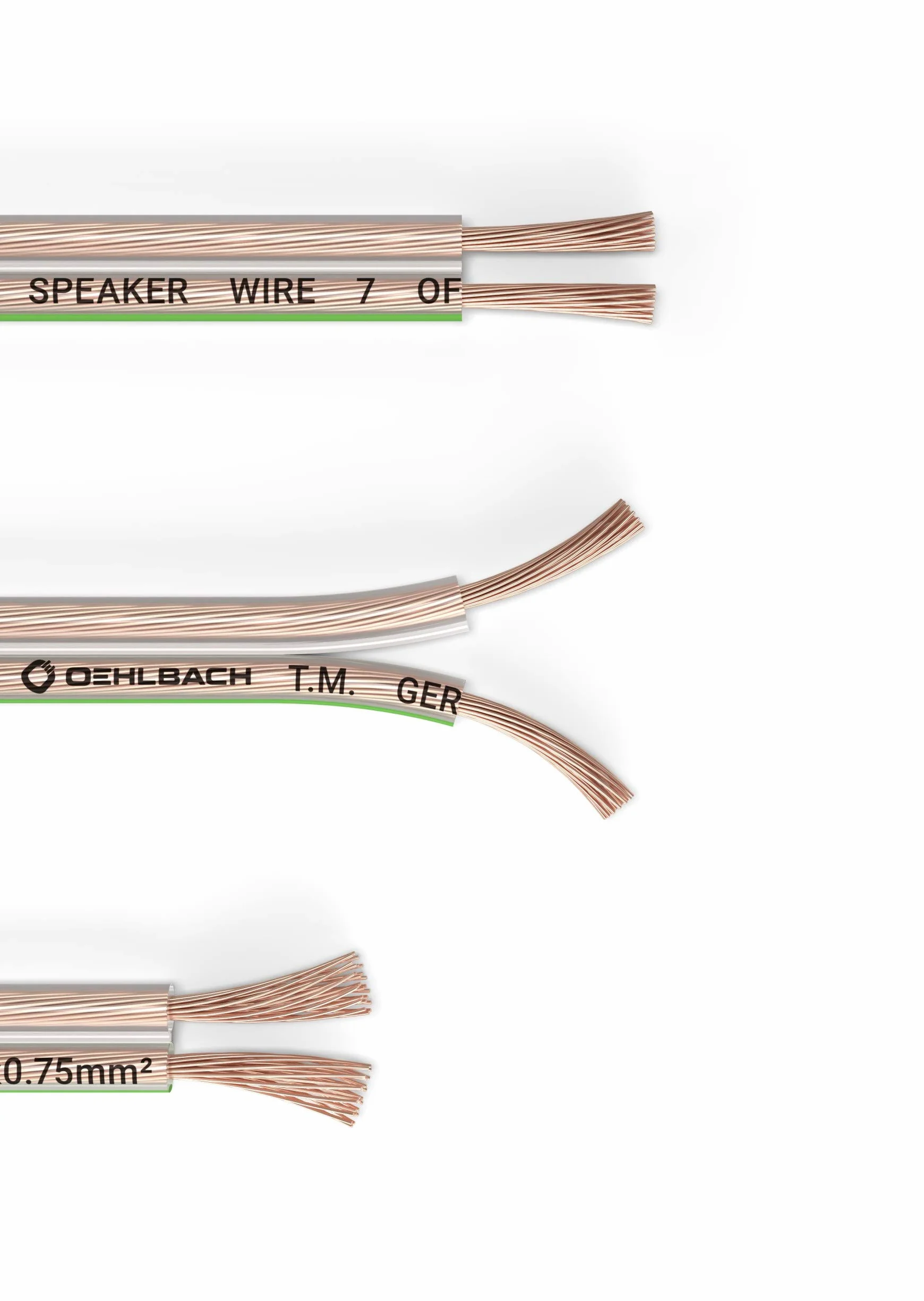 Oehlbach Speaker Wire SP-7 - Kabel Głośnikowy Stereo HI-FI OFC 2 x 0,75 mm² 10 m