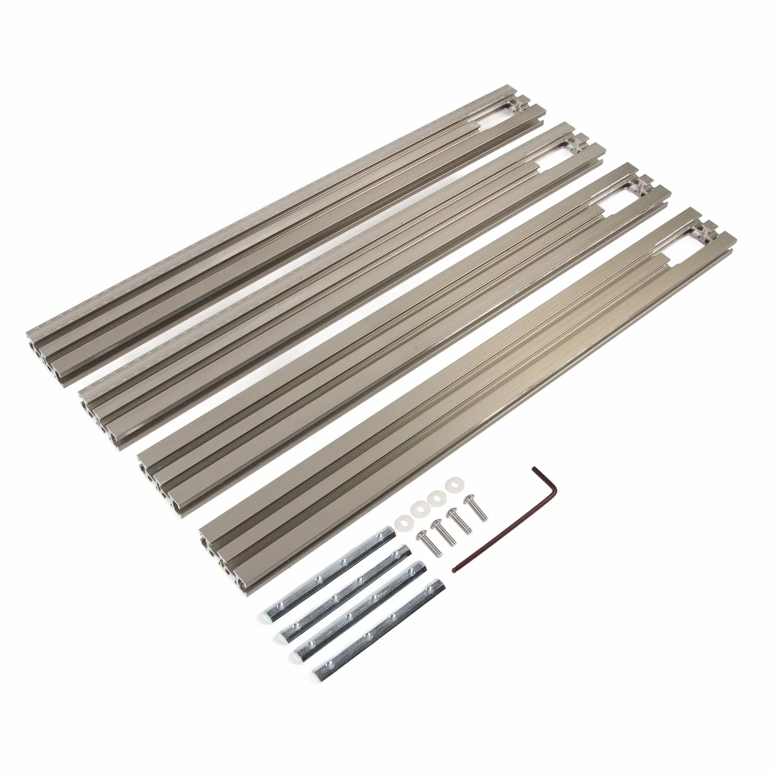 Zestaw Prowadnic Piły Tarczowej ze Stopu Aluminium Zestaw łączący Regulowany Blok Krańcowy Wielofunkcyjna Szyna Prowadząca do Obróbki Drewna ze śrubami do Obróbki Drewna Obróbka