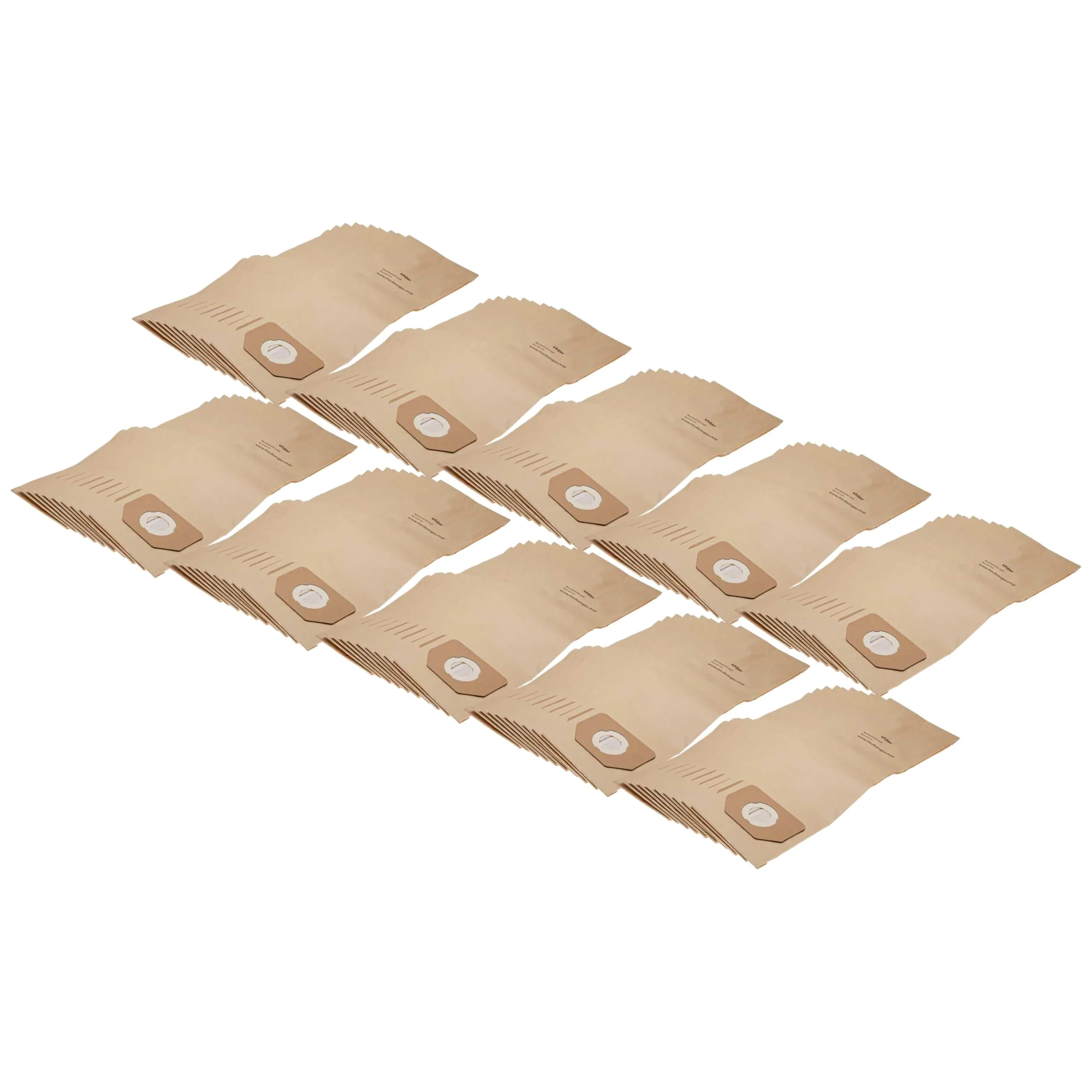 vhbw 100 worków do odkurzacza kompatybilnych z modelami Rowenta Allround NT, BP 61 Enduro, Multikraft 29 l, odkurzacz RD 400 - 30 cm x 17,5 cm, brązowy