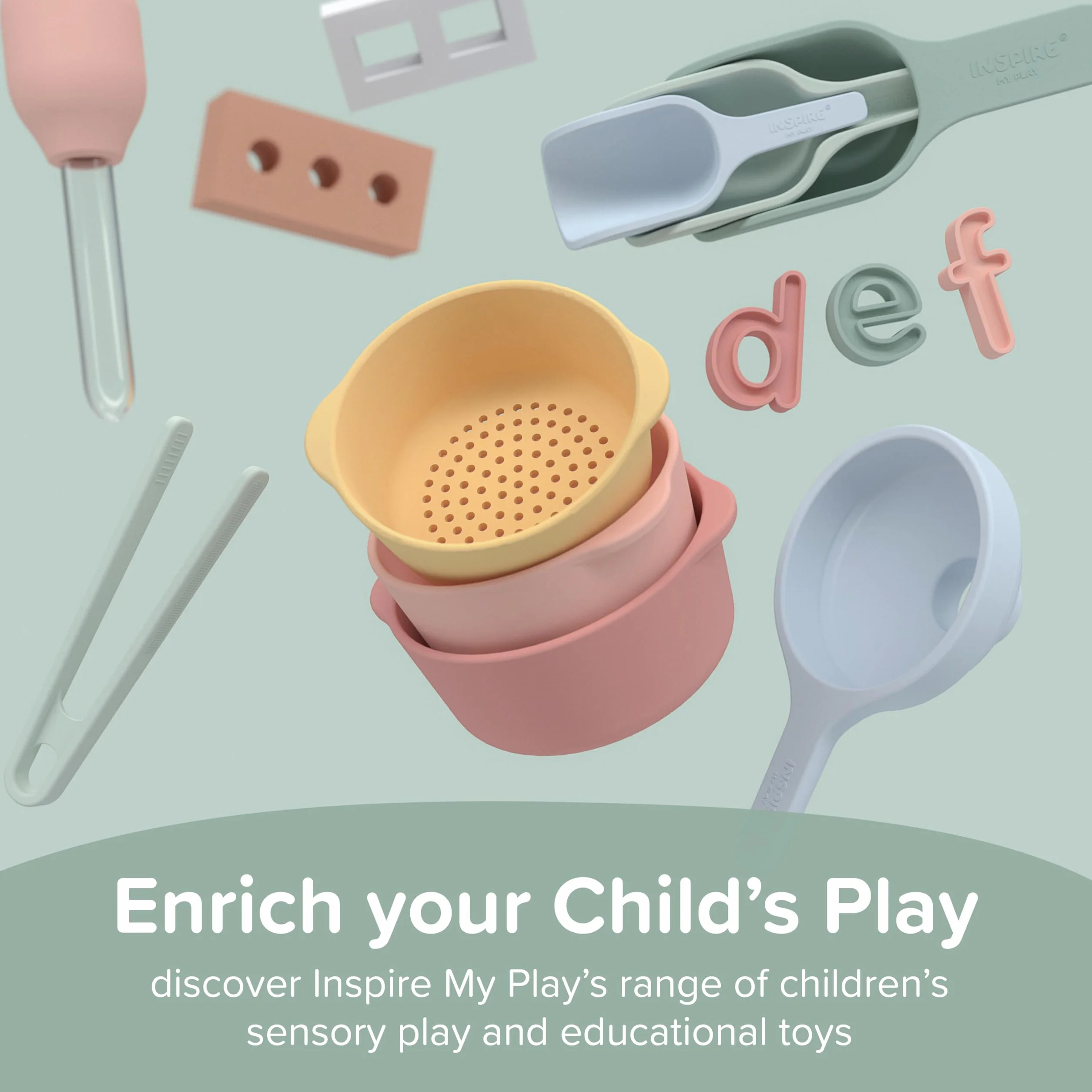 Inspire My Play Koralowe Silikonowe Mini Szczypce dla Dzieci - Pęseta do Drobnego Silnika - Zabawka dla Małych Dzieci w Wieku Przedszkolnym