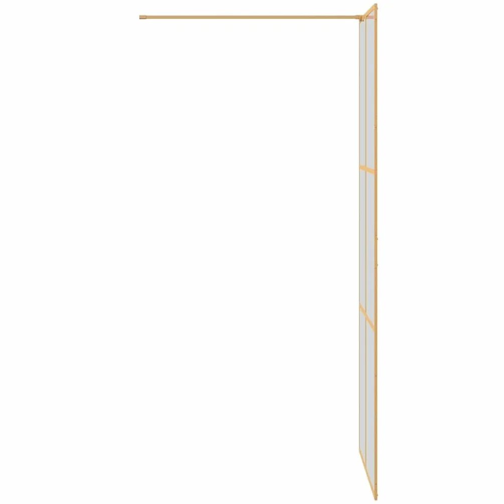 Walk-in ścianka prysznicowa złota, 80 x 195 cm, z hartowanego szkła ESG, ochrona przed pryskaniem, bez ramy, nie zajmuje dużo miejsca, do łazienki, ścianka działowa, prysznic z profilem