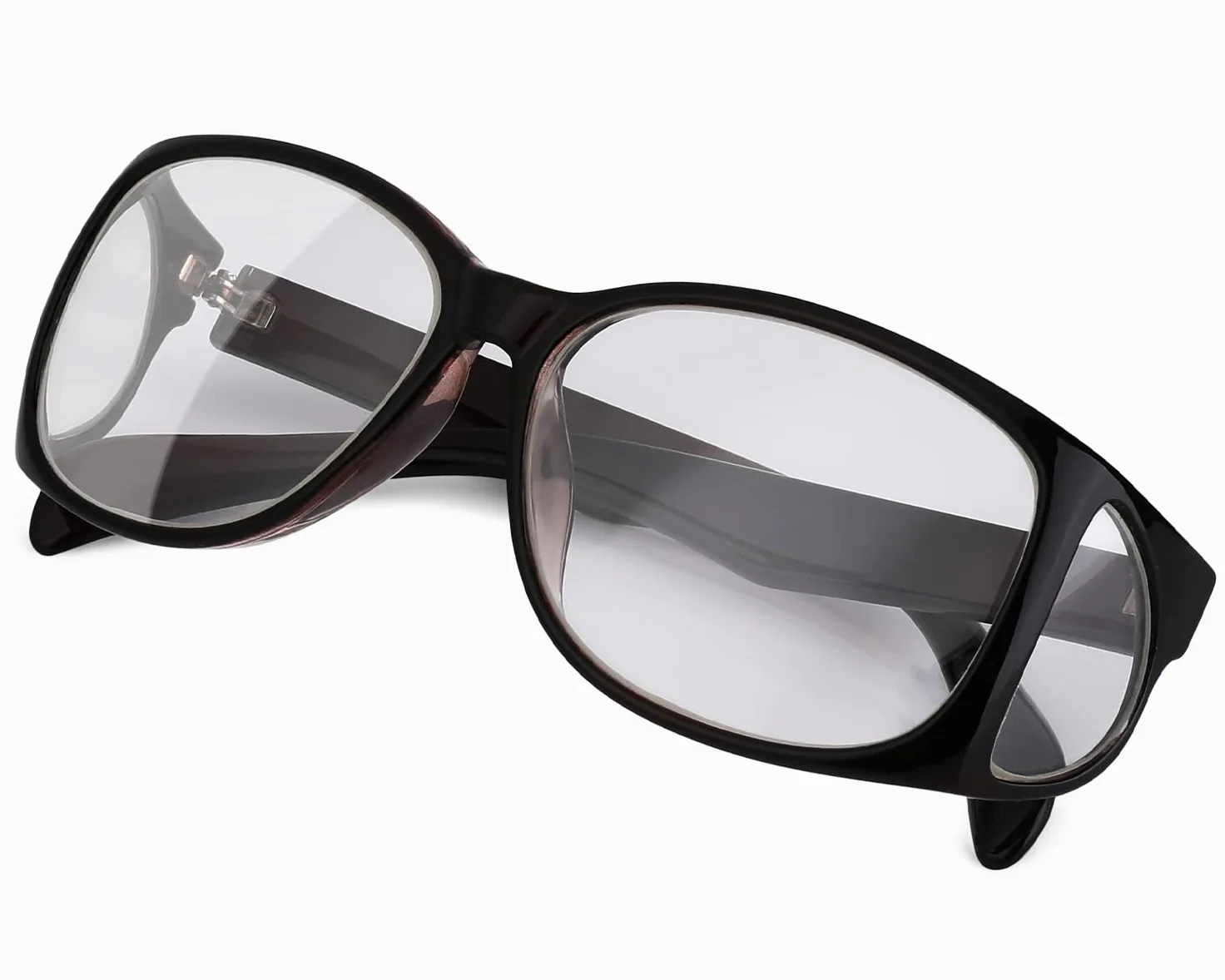 Ołowiane okulary rentgenowskie 0,75 mm Pb - okulary ochronne z trwałymi osłonami bocznymi (czarna oprawka)