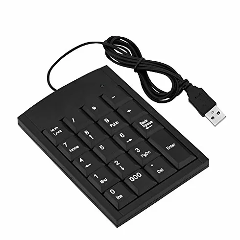 Yosoo Health Gear Klawiatura numeryczna USB 19 klawiszy przenośna mini do laptopa PC
