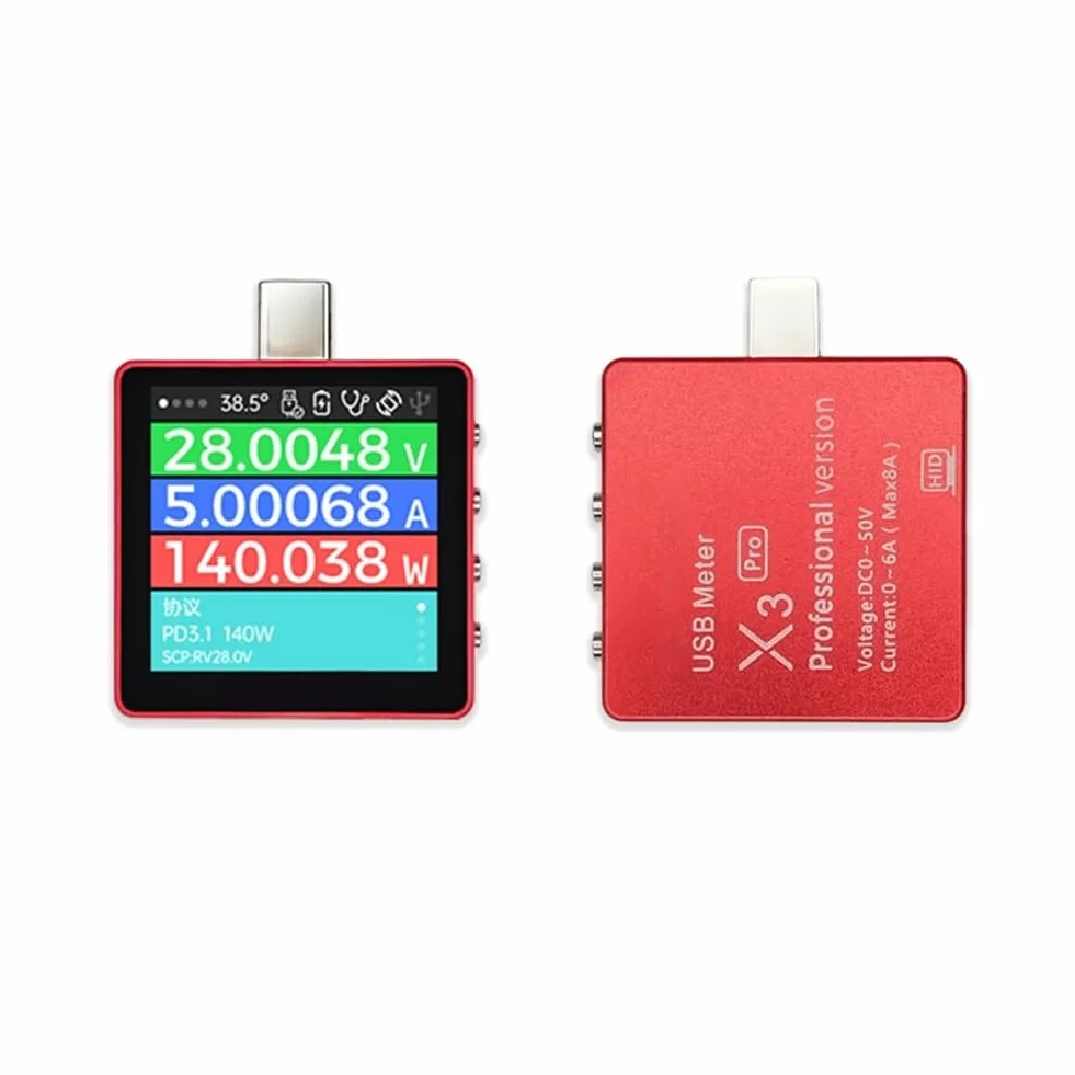Wykrywanie ładowania laptopa -X3 tester prądu napięcia USB wykrywacz szybkiego ładowania mobilne szybkie ładowanie