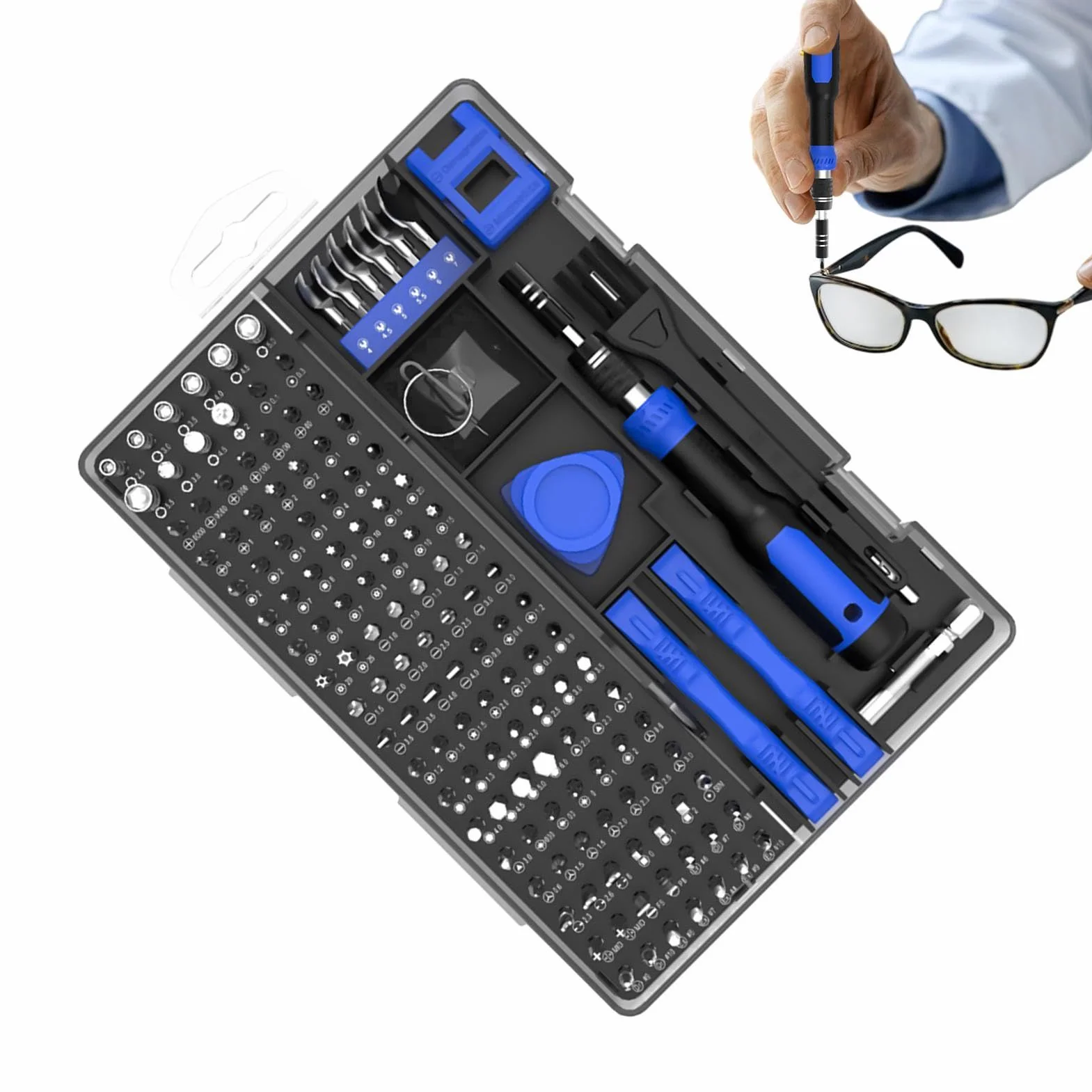 Elektryczny Zestaw Wkrętaków Ergonomiczne przenośne 160 w 1 narzędzie z | Zestaw wkrętaków do naprawy urządzeń Do telefonu, komputera, laptopa, urządzeń elektronicznych,