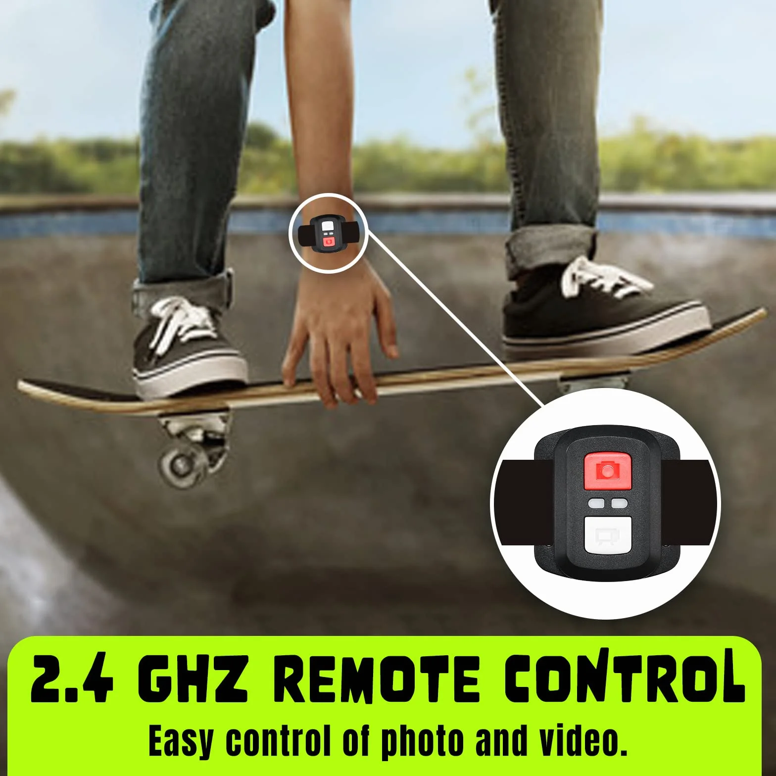E-A-F Kamera sportowa 4K 30 kl./s Ultra HD wodoszczelna 40 m WiFi 170° pilot 2 akumulatory zestaw akcesoriów