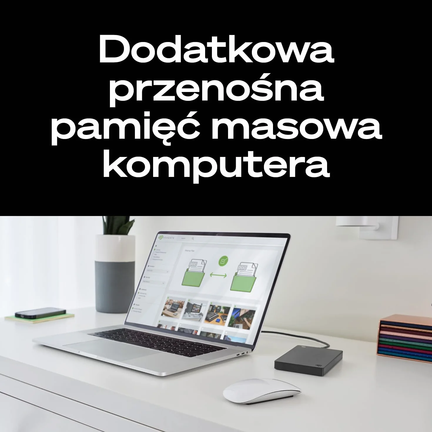 Seagate Portable Drive 2TB, Zewnętrzny dysk twardy przenośny 2.5", USB 3.0, Czarny