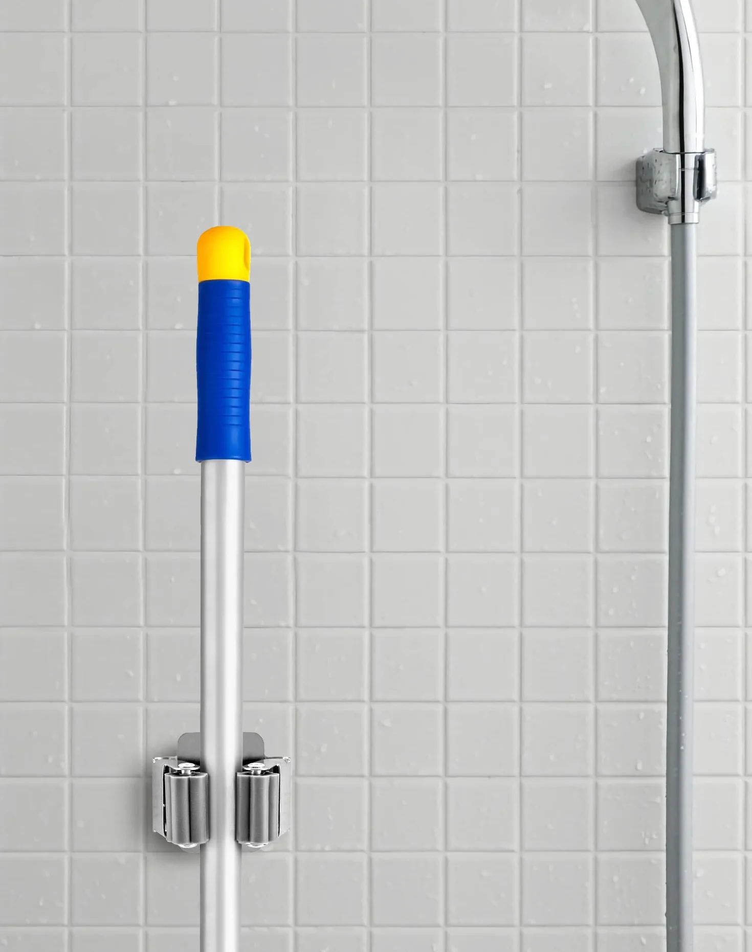 QWORK® 10-częściowy uchwyt na miotłę, uchwyt na narzędzia ze stali nierdzewnej, wieszak na narzędzia ogrodowe, do łazienki, kuchni, biura, szafy, ogrodu, garażu