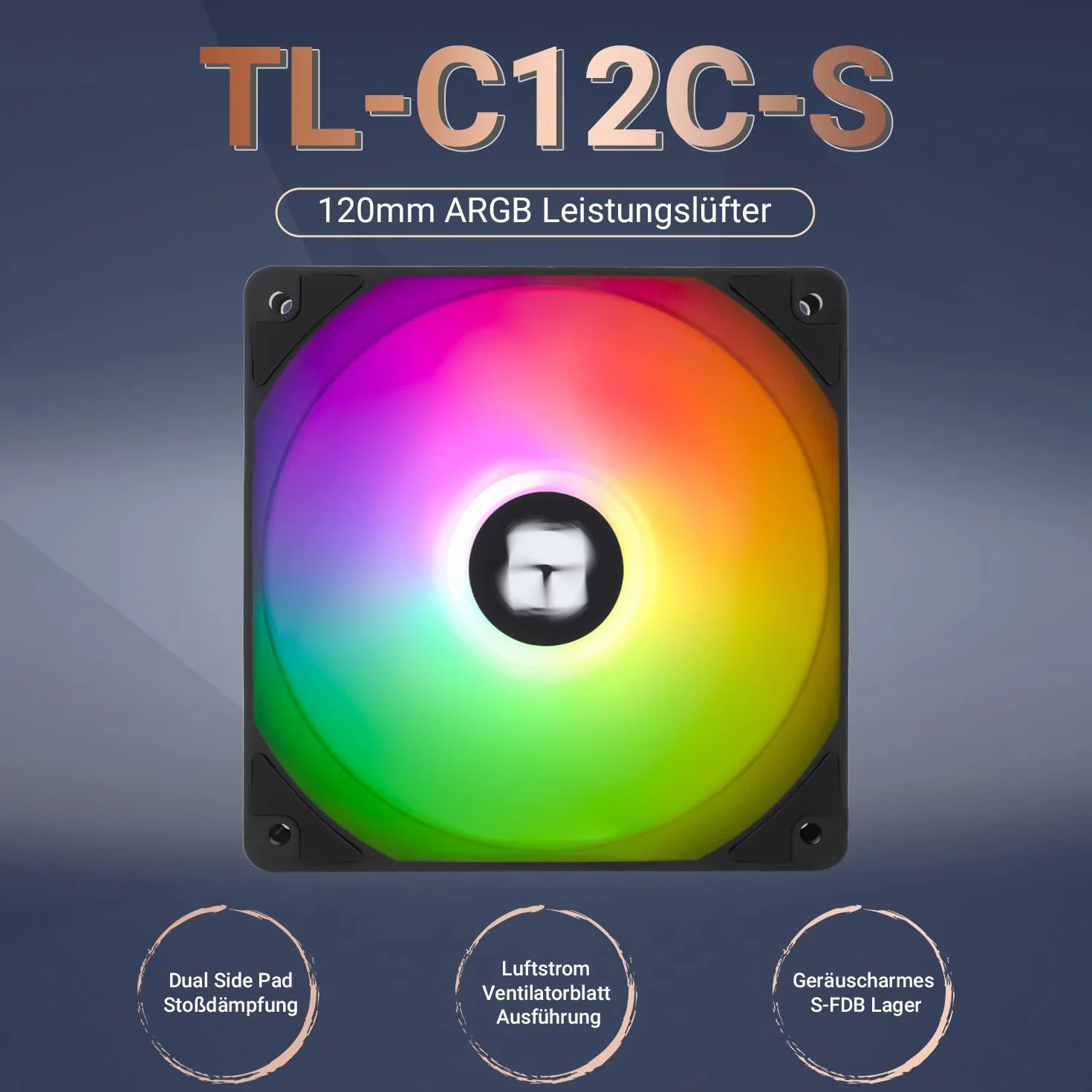 Thermalright TL-C12C-S 120mm Wentylator CPU ARGB PWM S-FDB 1550 obr./min