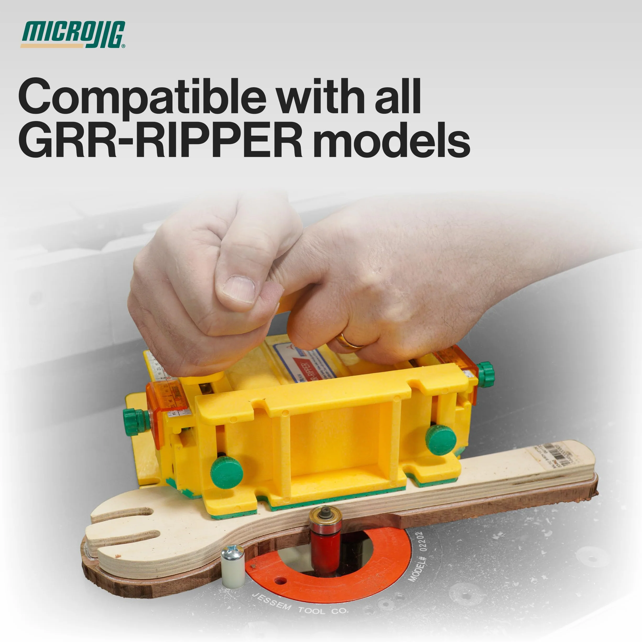 MICROJIG GRR-Ripper GRAK-404 Zestaw modernizacyjny do bloku pchanego Gr-100, żółty