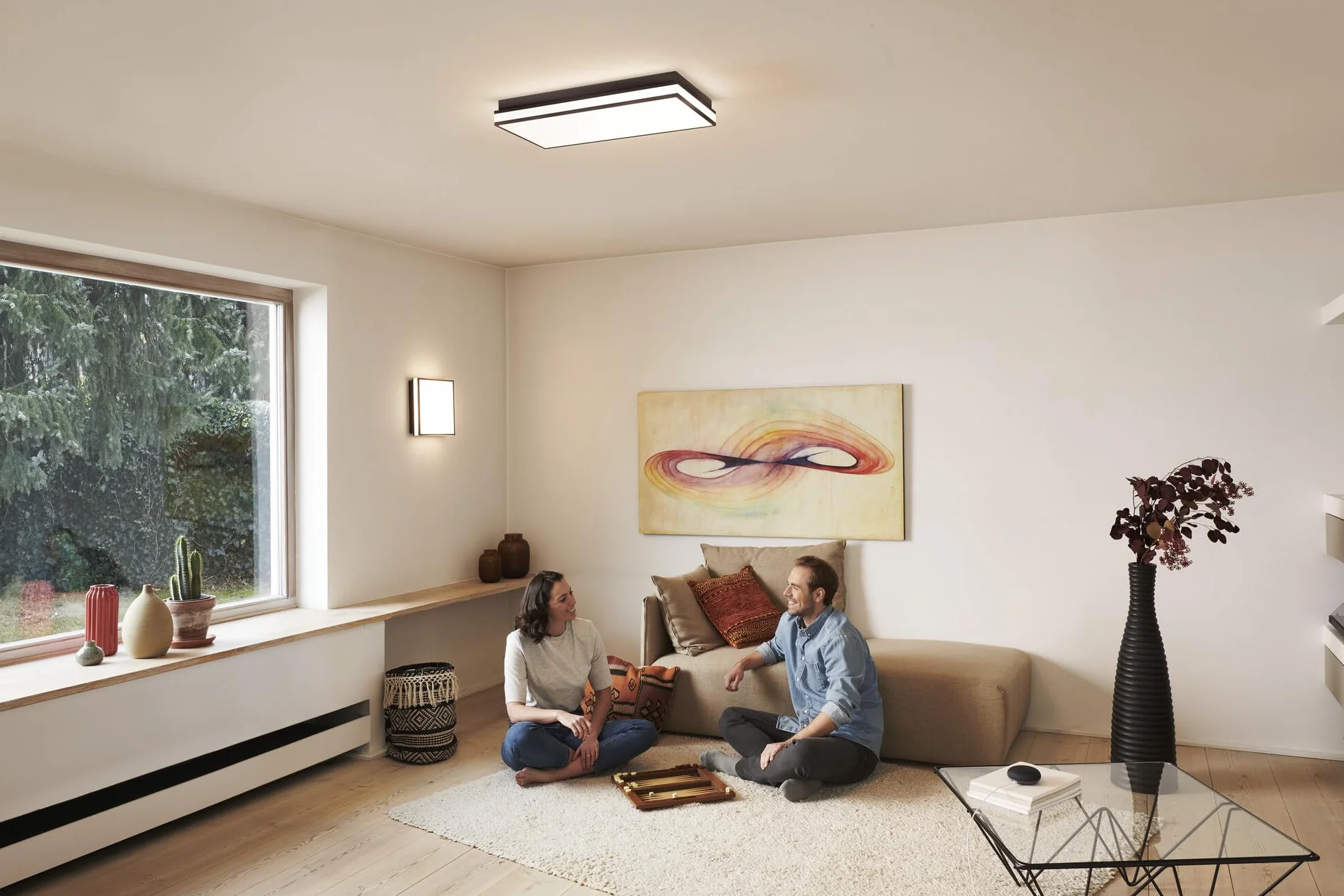 LEDVANCE Oprawa oświetleniowa: for sufit, DECORATIVE CEILING WITH WIFI TECHNOLOGY / 42 W, 220…240 V, kąt rozsyłu światła: 110°, Program Tunable White, 3000…6500 K, materiał: steel, IP20