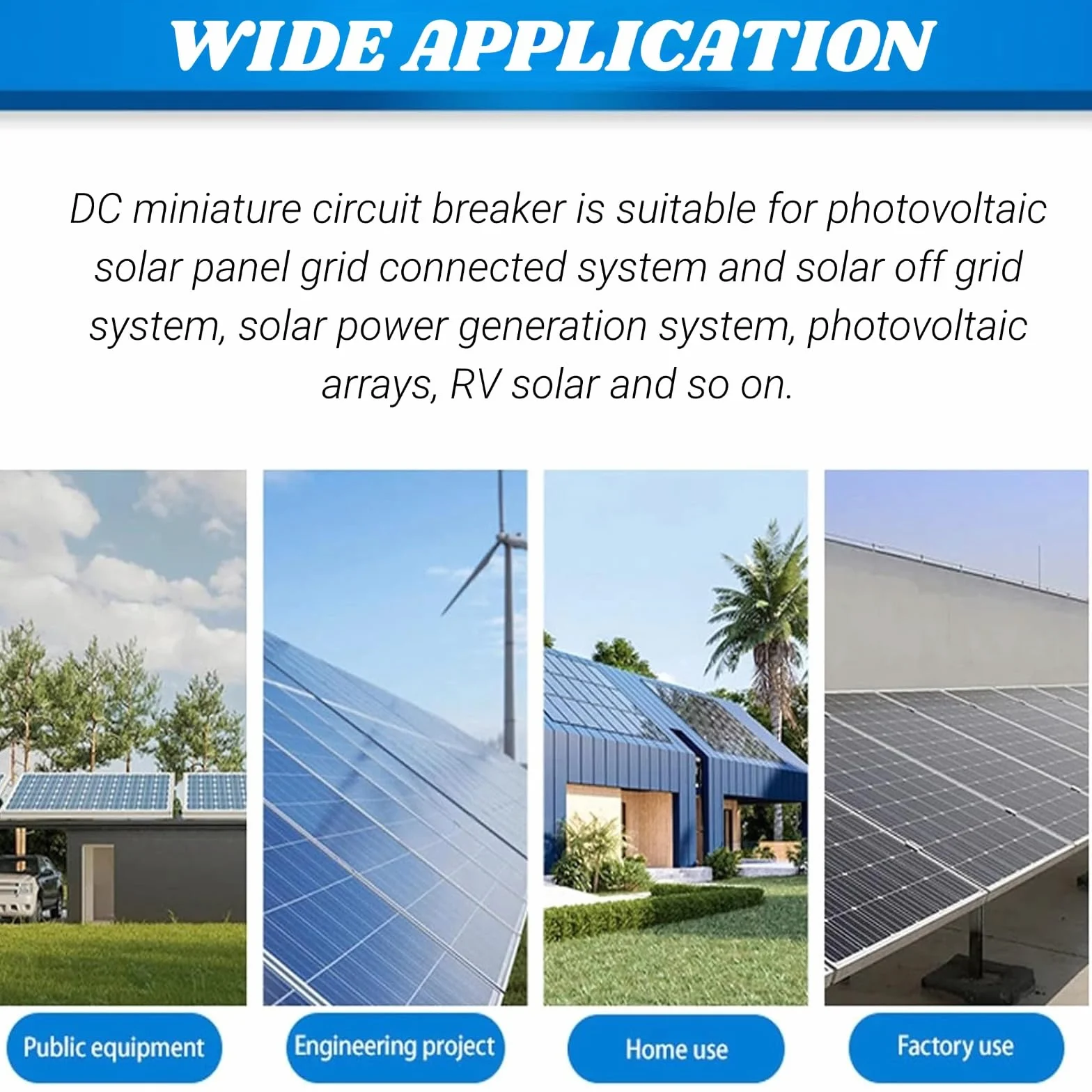 Przełącznik Izolujący DC DC, DC500V IP65 PV Rozłącznik Słoneczny Fotowoltaiczny Izolator Obwodu Miniaturowy Wyłącznik RV Box Wodoodporny (20A)