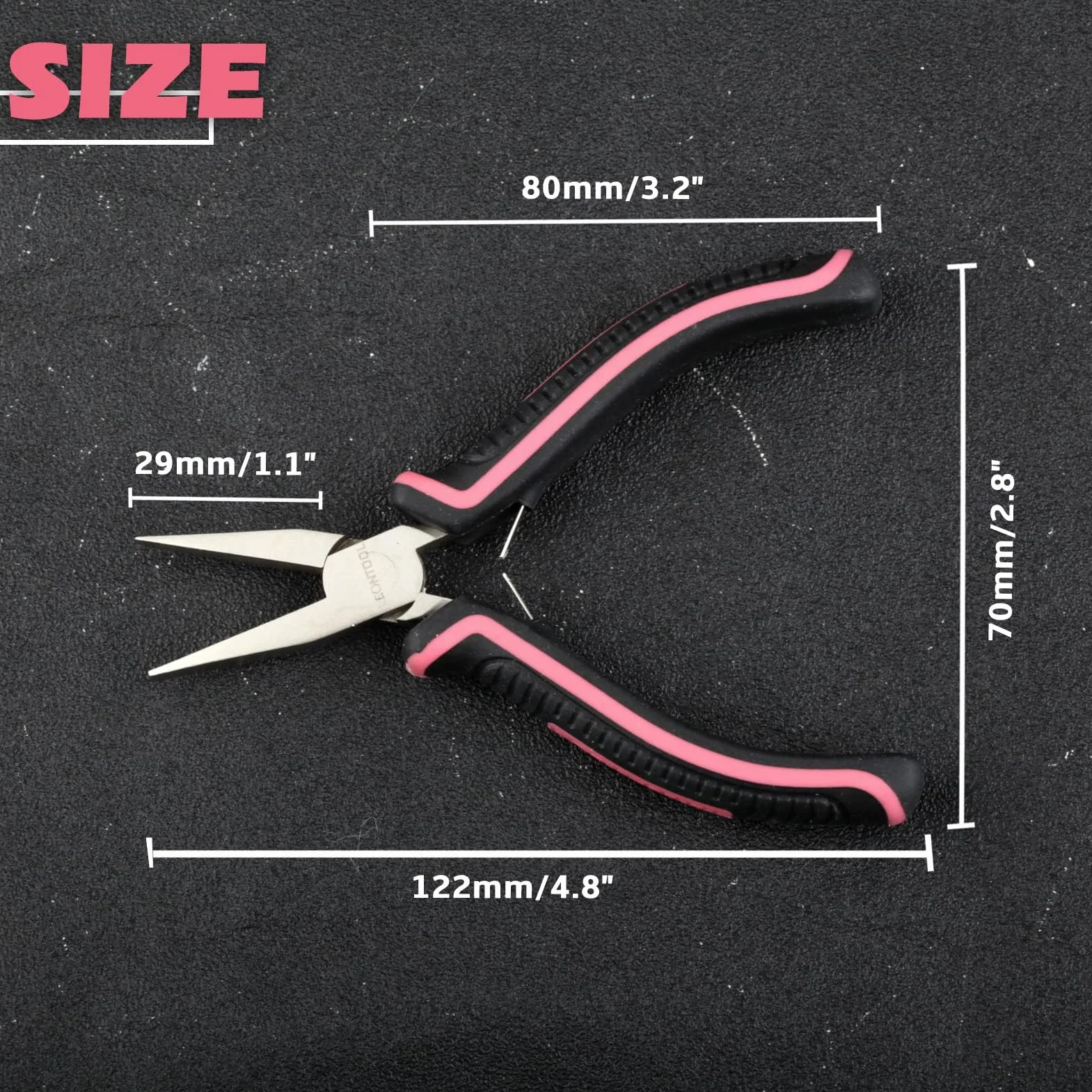 LEONTOOL Mini szczypce z płaskim nosem do produkcji biżuterii, gładkie szczęky, do prostowania i zginania drutu