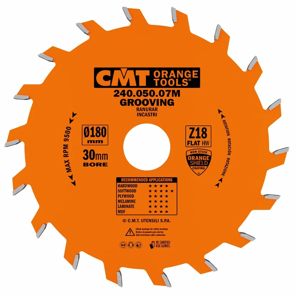 CMT Orange Tools 240.050.07 M 5 x 30 zębów - do prostych frezów do rowków brzeszczot do piły tarczowej 180 x 18