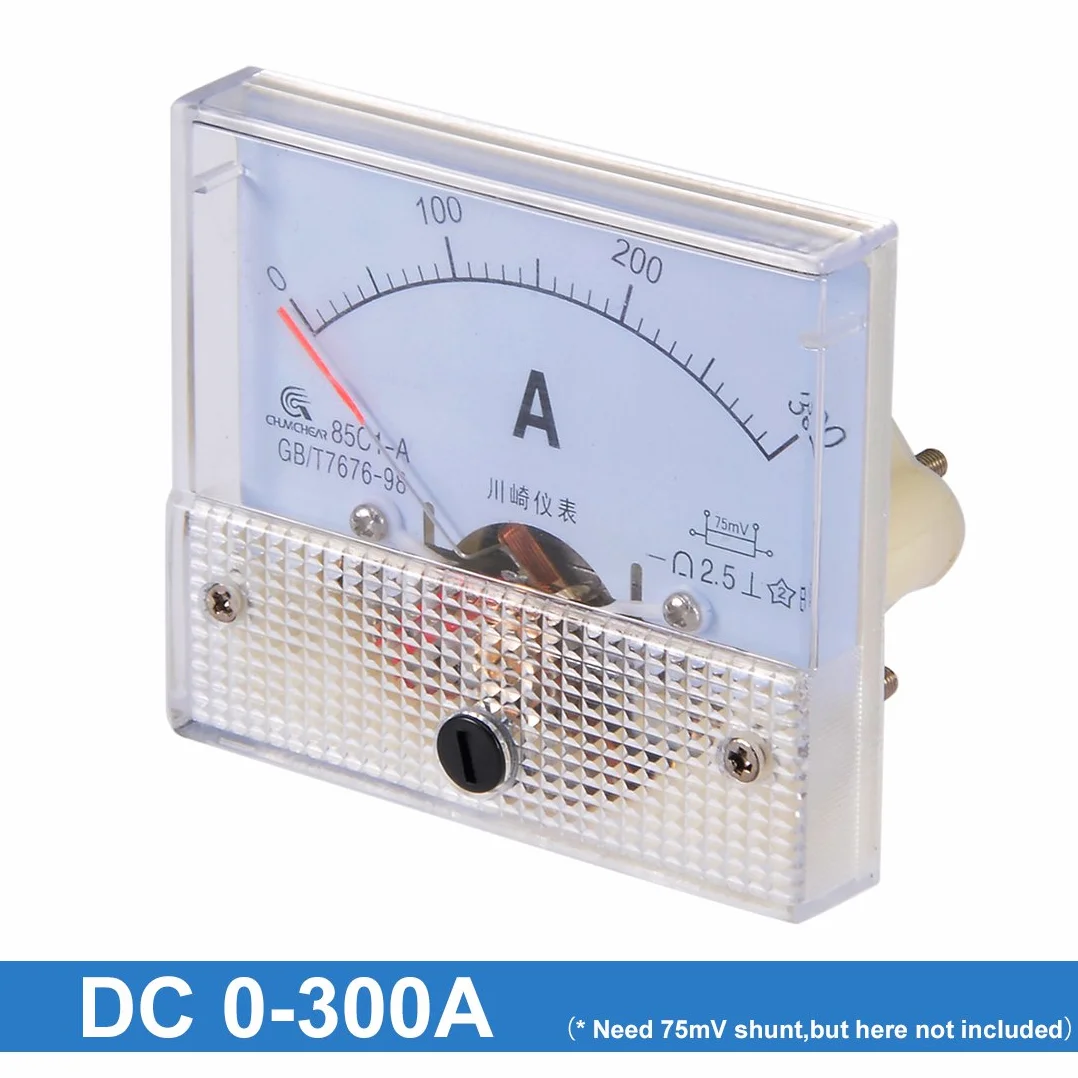 Ruilogod 85C1-A Analogowy prądowy miernik panelu DC 300A AMMETER do testowania obwodu AMPER Tester Gauge 1 szt