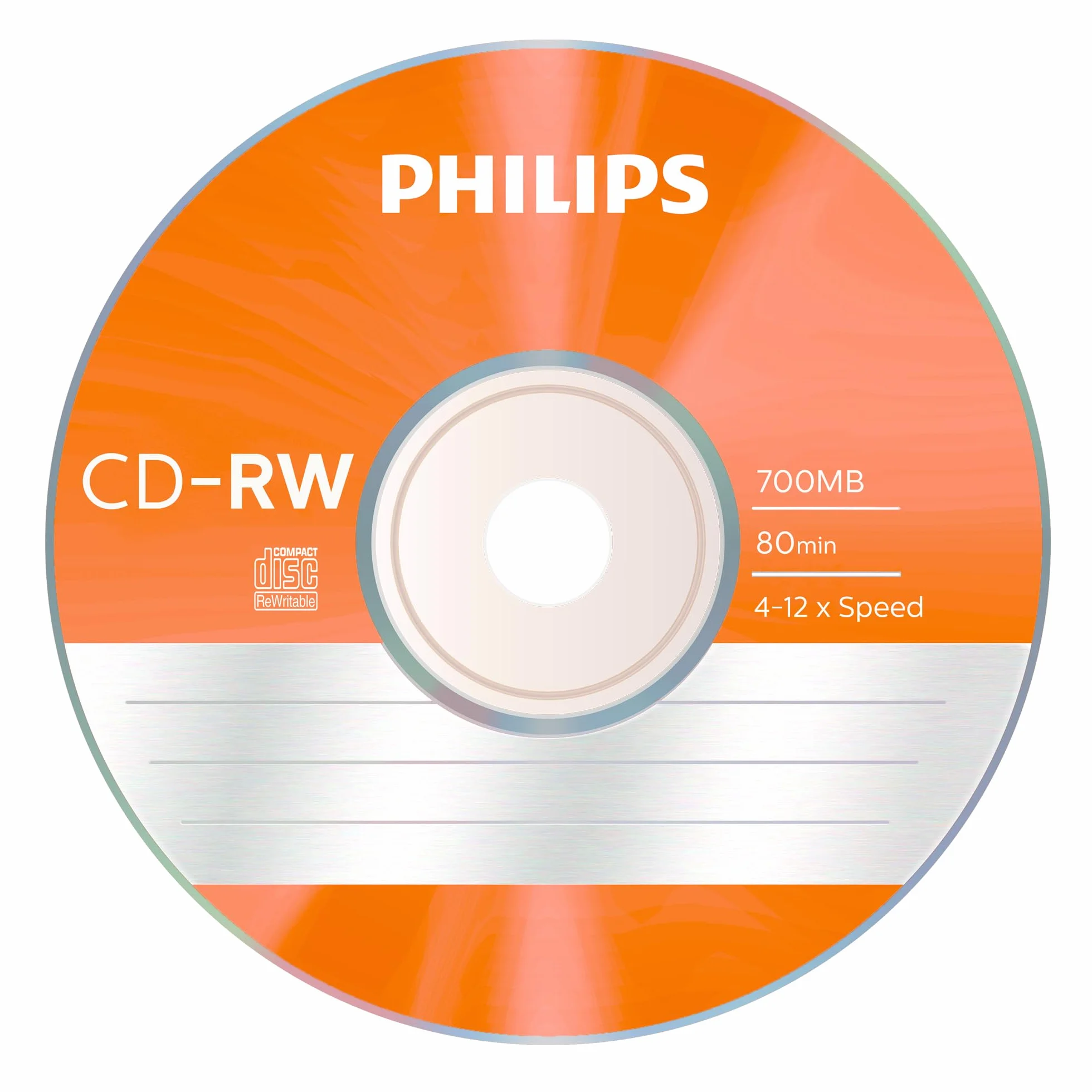 Philips CD-RW 700 MB 80 min 4-12x prędkość 5 szt. Slim Case