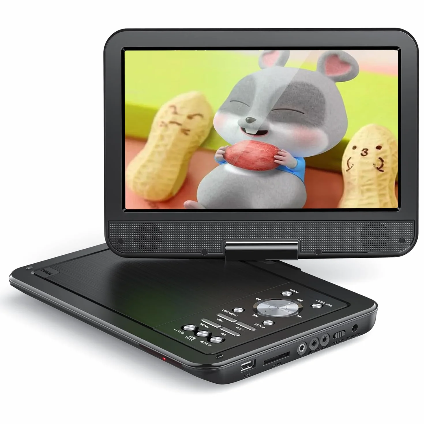YOTON 10,5" Przenośny Odtwarzacz DVD z 12,5" Ekranem Obrotowym HD