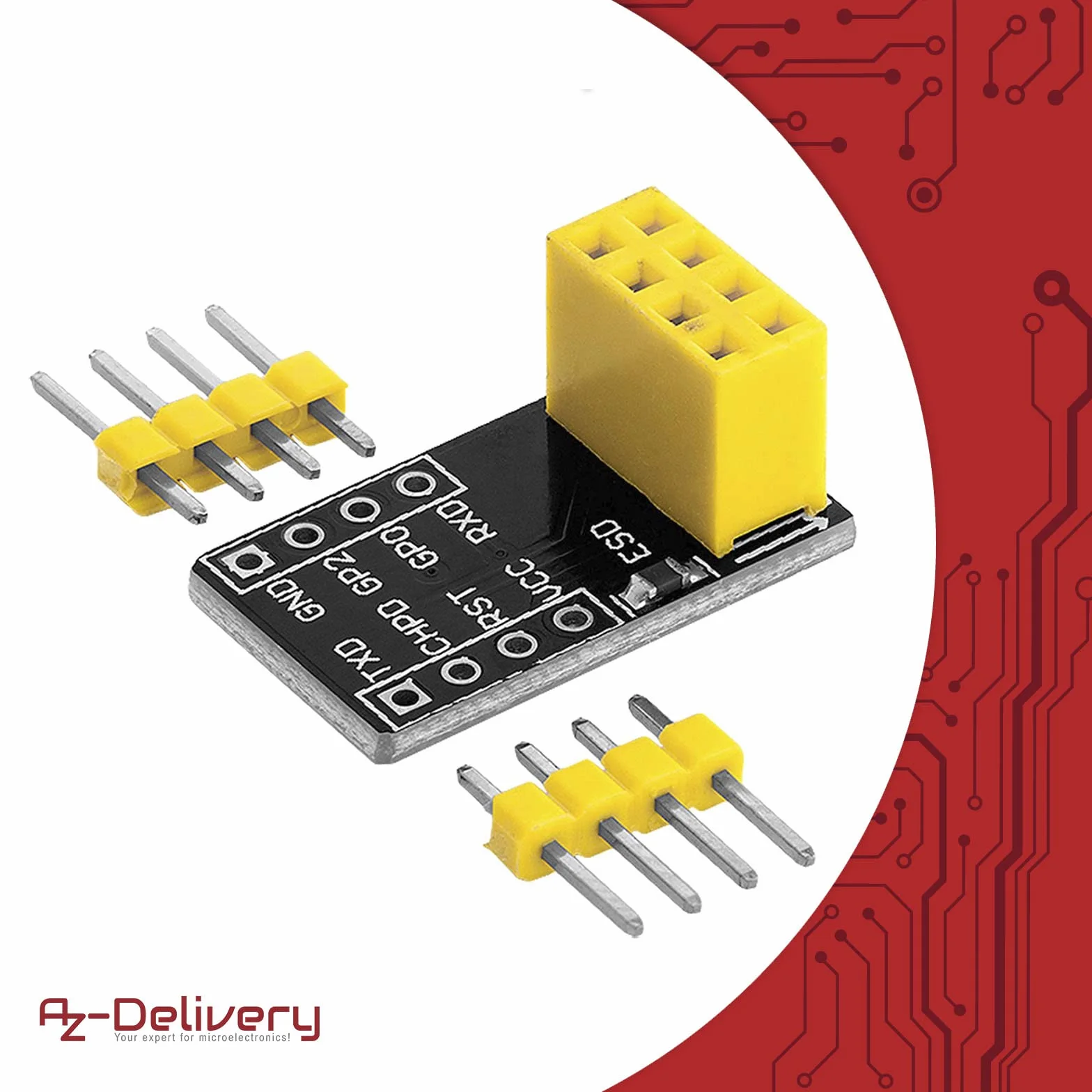 AZDelivery Breadboard Adapter dla ESP-01 ESP8266 01 Serial Wireless Wifi Module