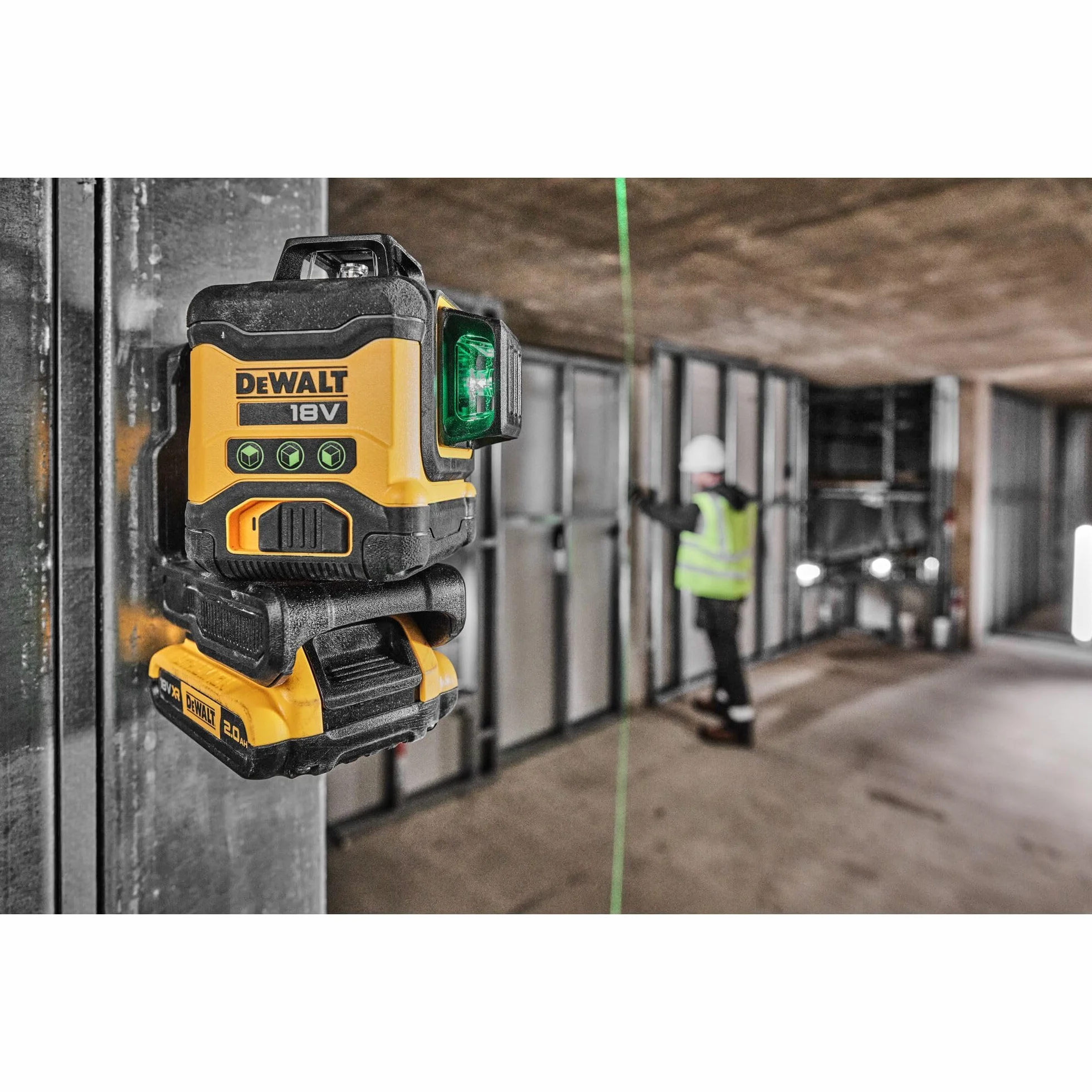 DEWALT DCLE34031N-XJ 18v Compact 3x360 zielony laser - gołe urządzenie
