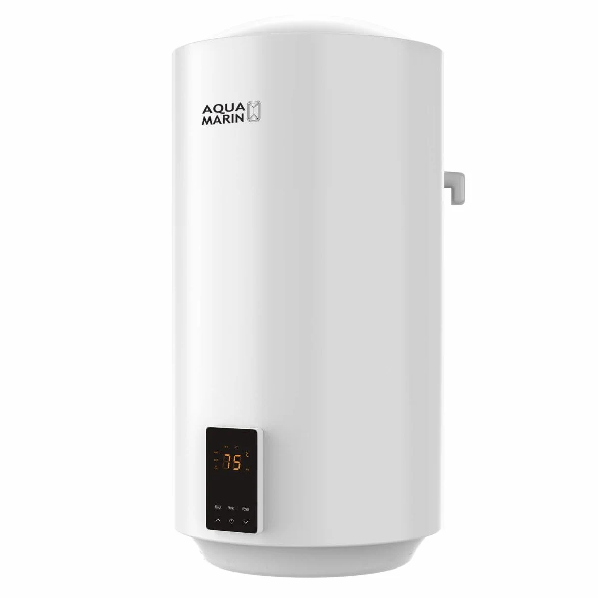 Aquamarin® Inteligentny elektryczny zbiornik ciepłej wody – 50 litrów, 2 kW, wiszący na ścianie, Smart, EEK B, emaliowany pojemnik wewnętrzny, inteligentny bojler, podgrzewacz wody, akumulator