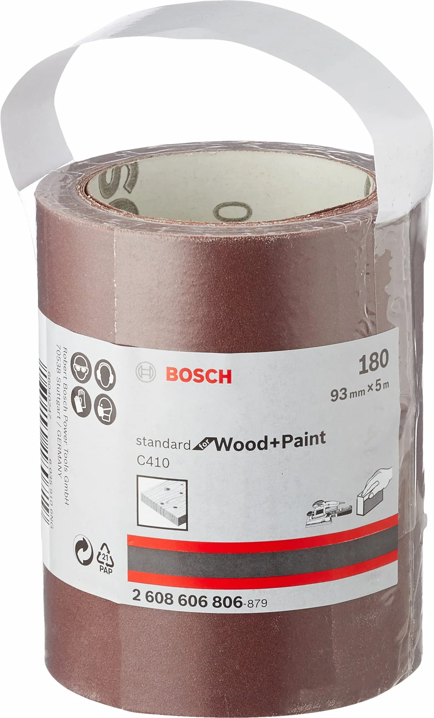 Bosch Professional Rolka szlifierska do miękkiego drewna (93 mm, 5 m, ziarnistość 180, C410)