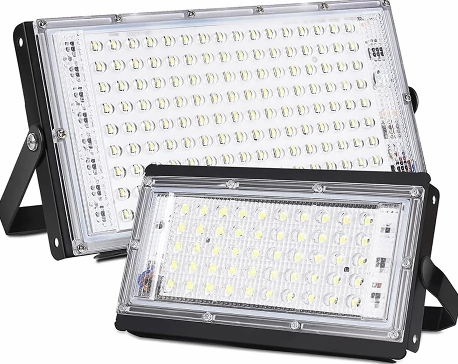 lampy solarne, Oświetlenie zewnętrzne Projektor zewnętrzny Reflektor Lampa uliczna Ogród, podwórko, garaż, drzwi(2 Pieces Warm White,50W)
