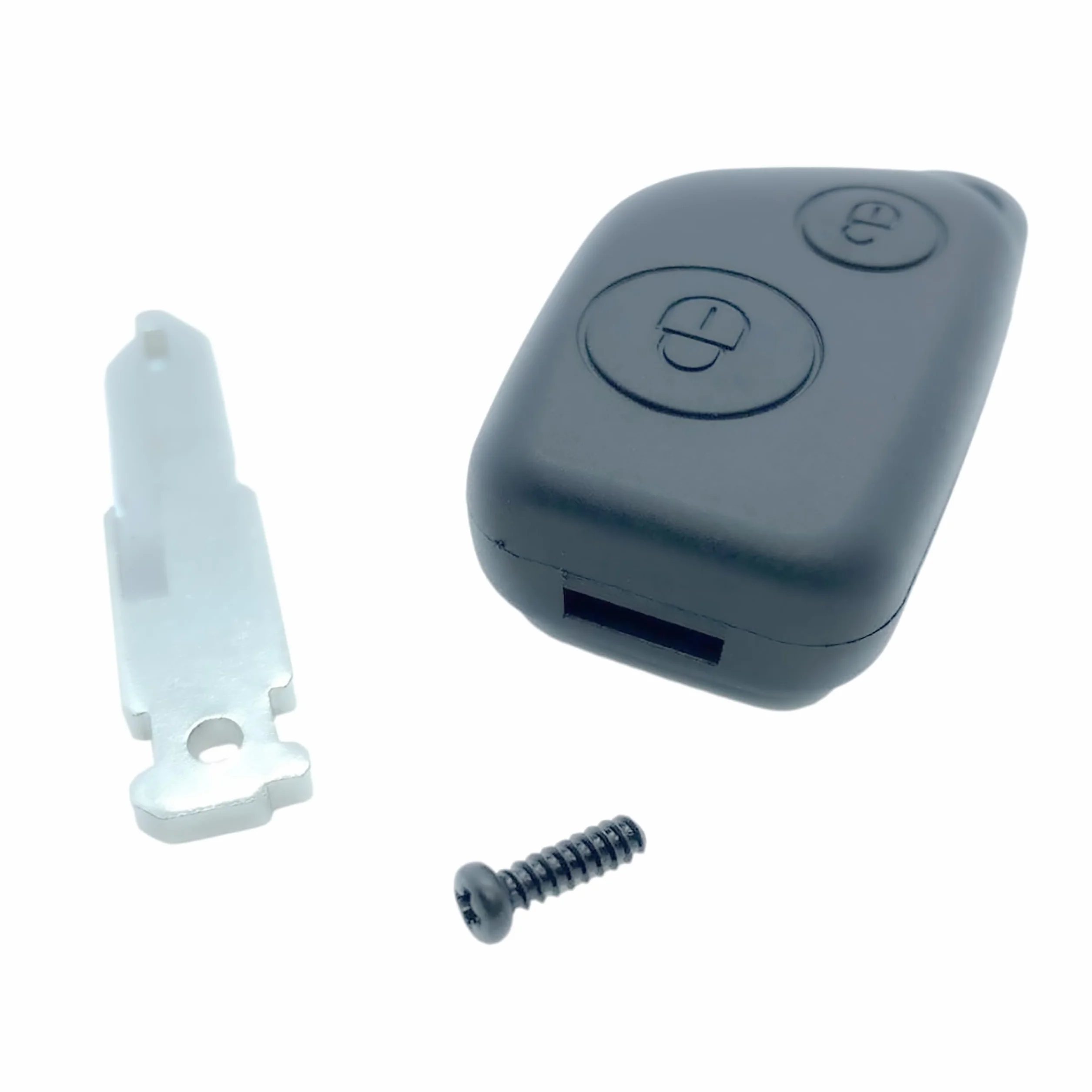 JONGO® Etui na klucze z ostrzem kompatybilne z Peugeot 306 Pilot 2 przyciski Obudowa bez elektroniki Zamiennik Auto