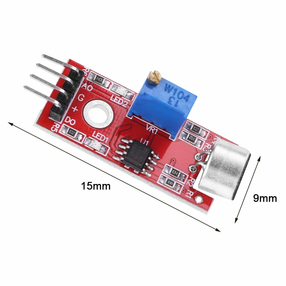 Moduł mikrofonu Akozon, moduł wzmacniacza audio o wysokiej czułości wyjście DC niski poziom szumów 20dB 3.3 V / 5 V czujnik dźwięku głosu dla