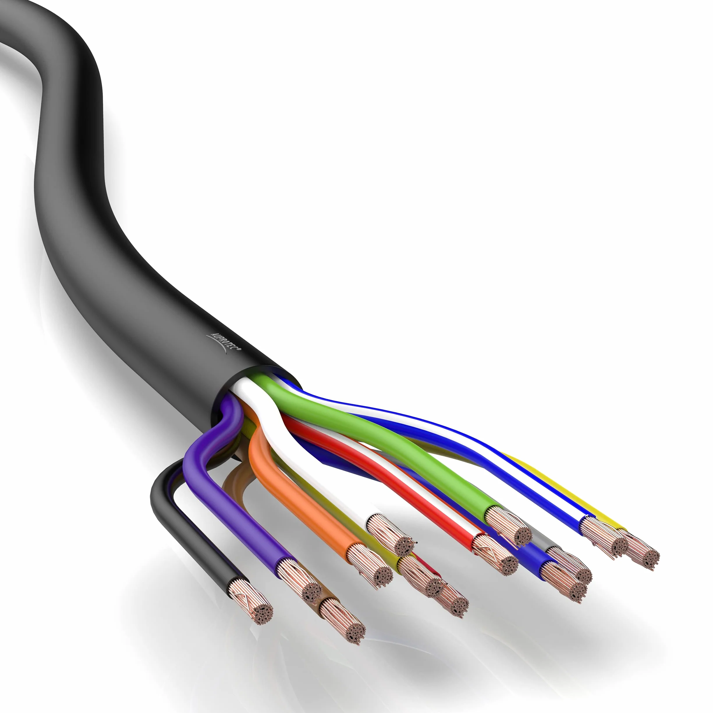 10m przewód samochodowy 13 x 1,5 mm², okrągły 13-żyłowy kabel elektryczny FLRYY do przyczepy samochodowej