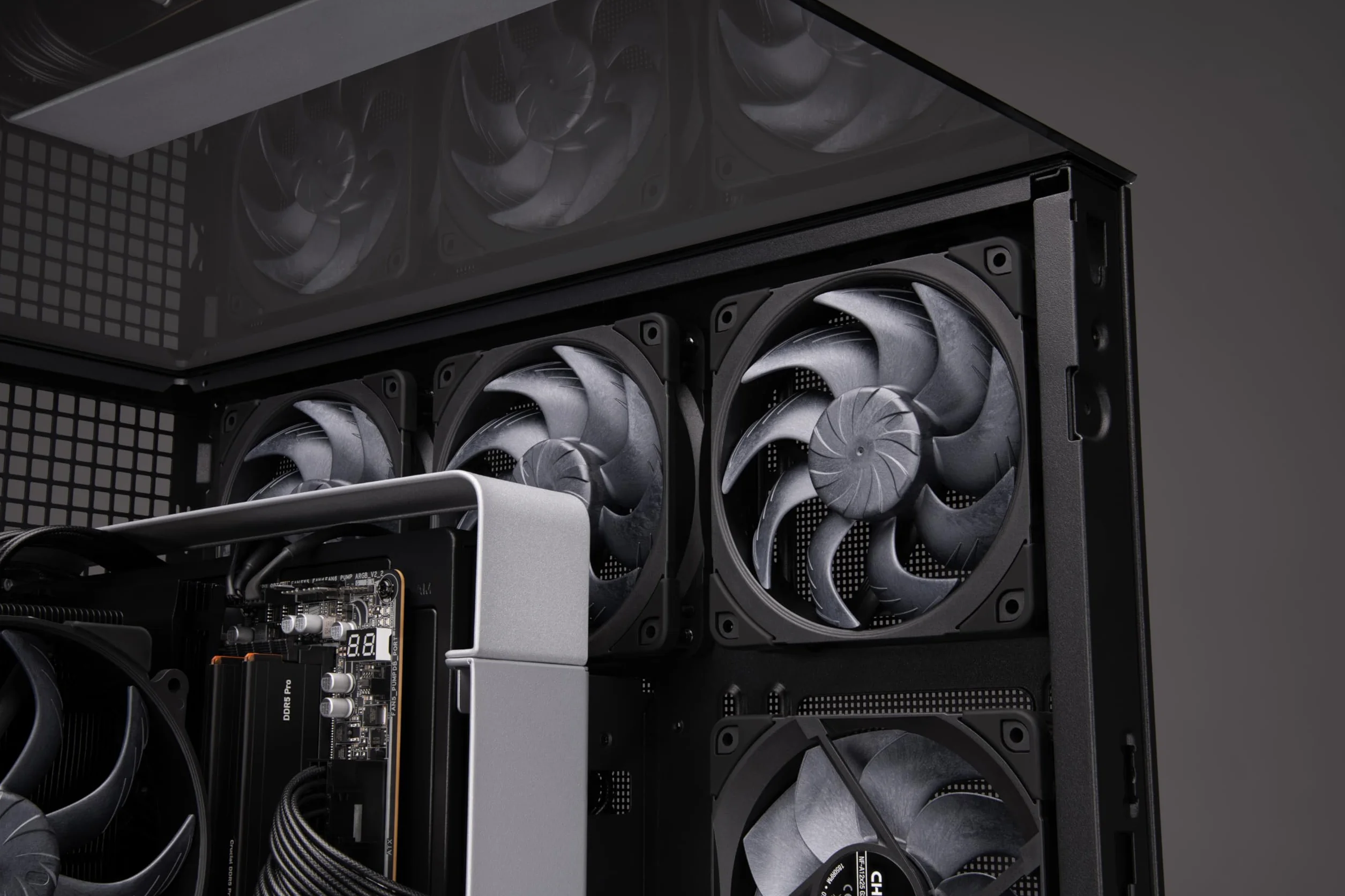Noctua NF-A12x25 G2 PWM Sx2-PP chromax.black Dwuwentylatorowy Zestaw Push-Pull Czarny